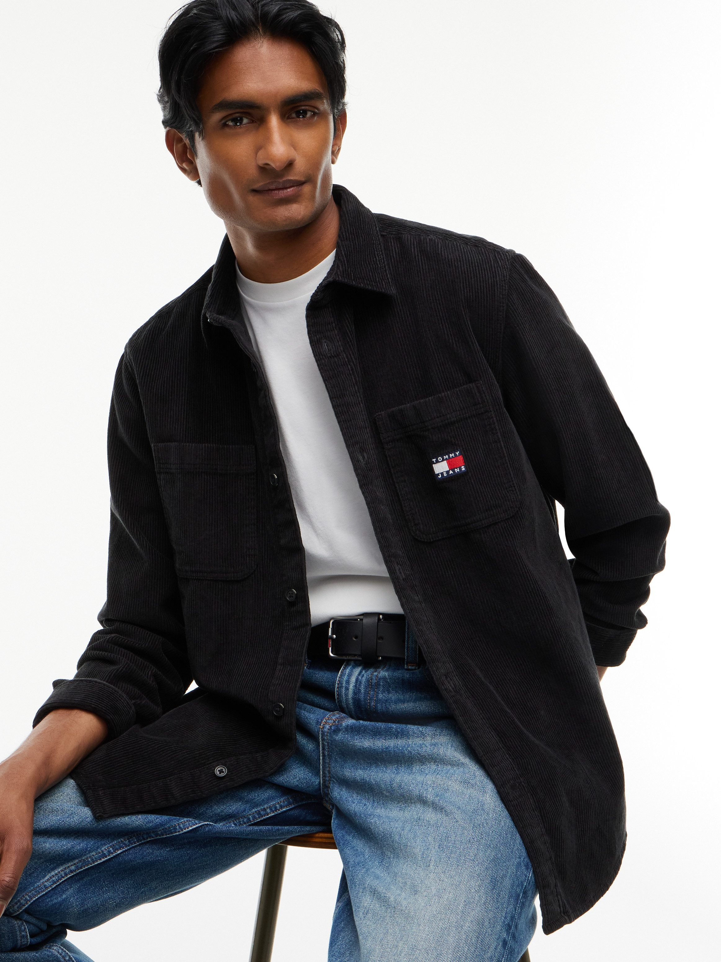 Tommy Jeans Langarmhemd RELAXED CORDUROY SHIRT Relaxed fit mit Brusttaschen