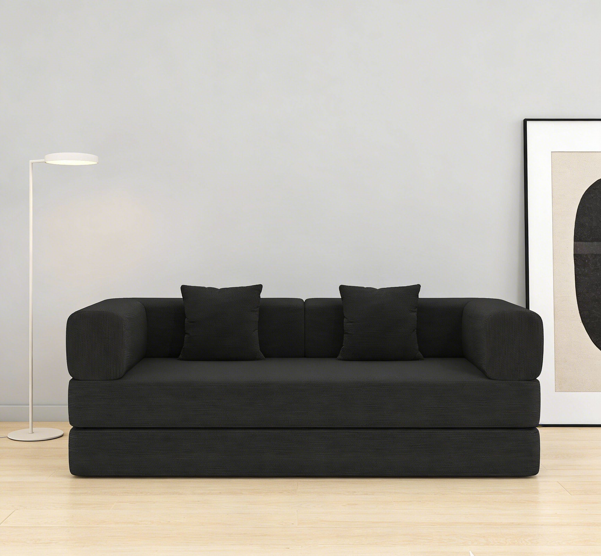 GLP Schlafsofa Boneless Sofa mit schlaffunktion 200 cm, Set, 3-in-1 Cord Schlafsofa klappbar, 200x200 cm, ohne Montage
