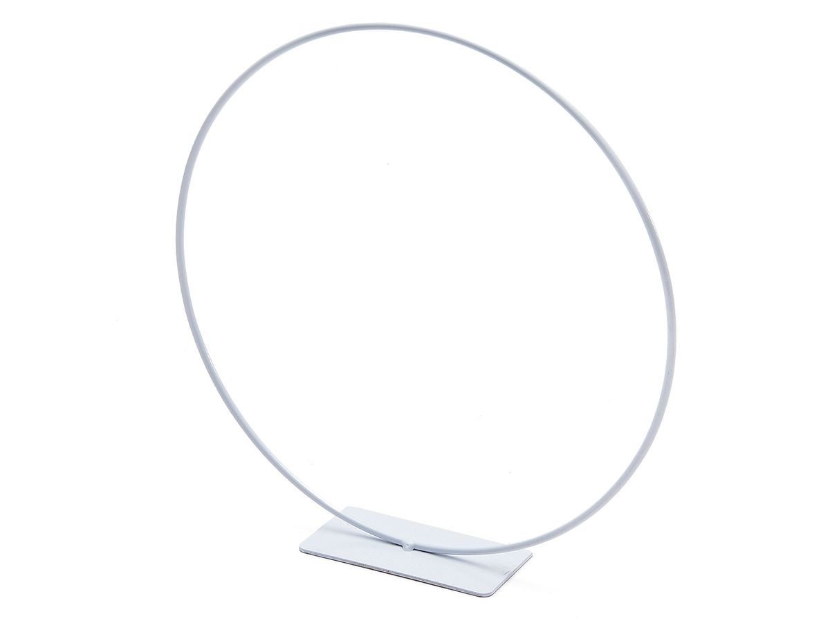 NaDeco Dekoobjekt Metallring in Weiß, stehend, mit Fuß, 25 cm Deko Ring mit Fuß