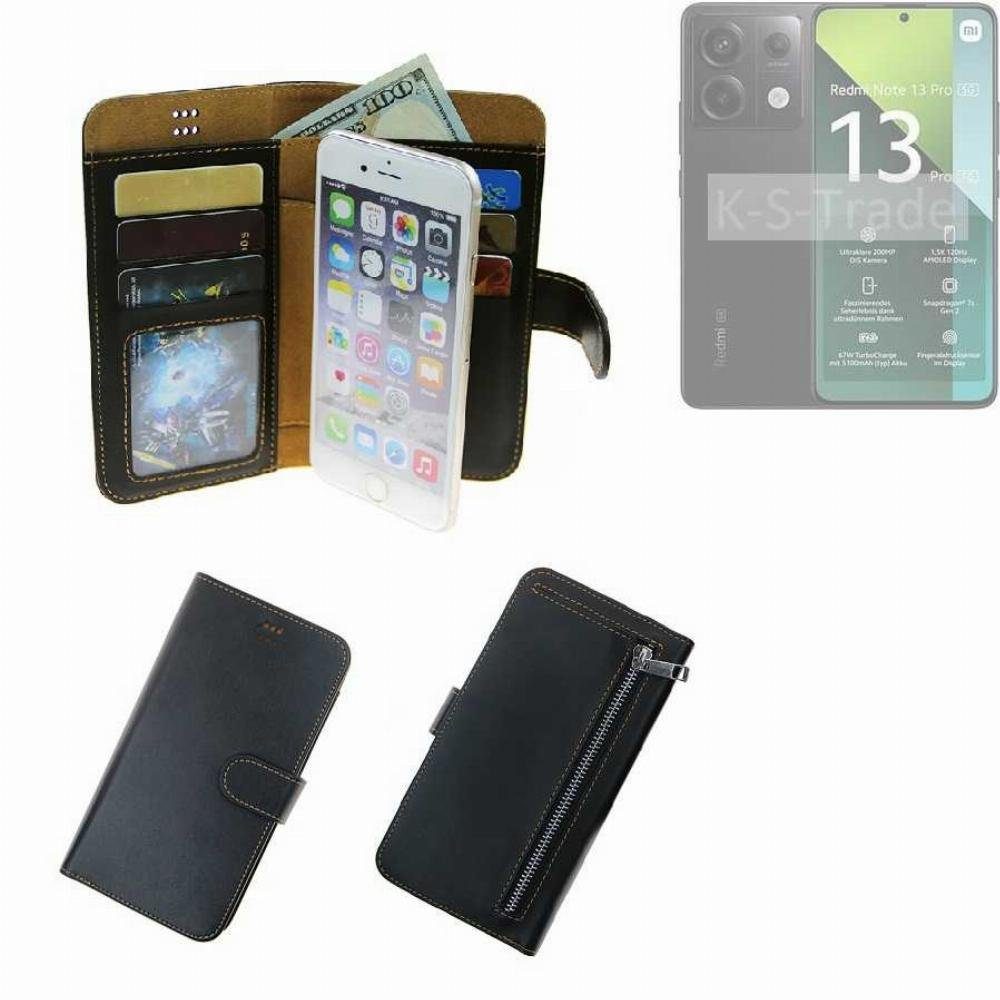 K-S-Trade Handyhülle für Xiaomi Redmi Note 13 Pro 5G, Schutz Hülle Klapphülle Case Phone cover Slim Handytasche Handy
