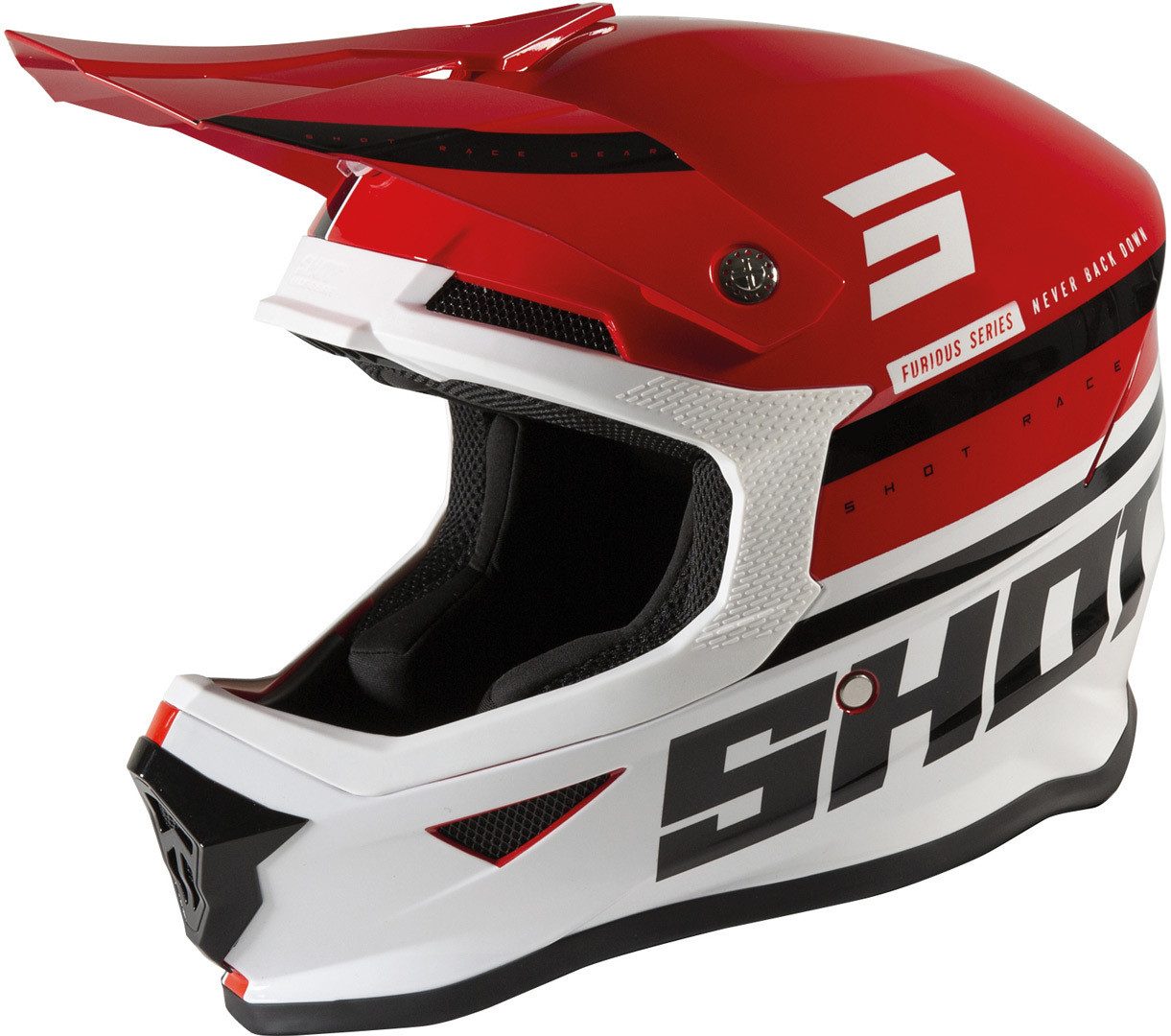 Shot Motocrosshelm Furious Shining Motocross Helm, Belüftet