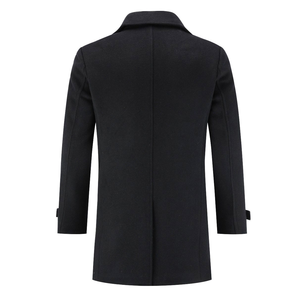 Allthemen Wollmantel Herren kurzer Wintermantel Zweireihige Cabanjacke Winter