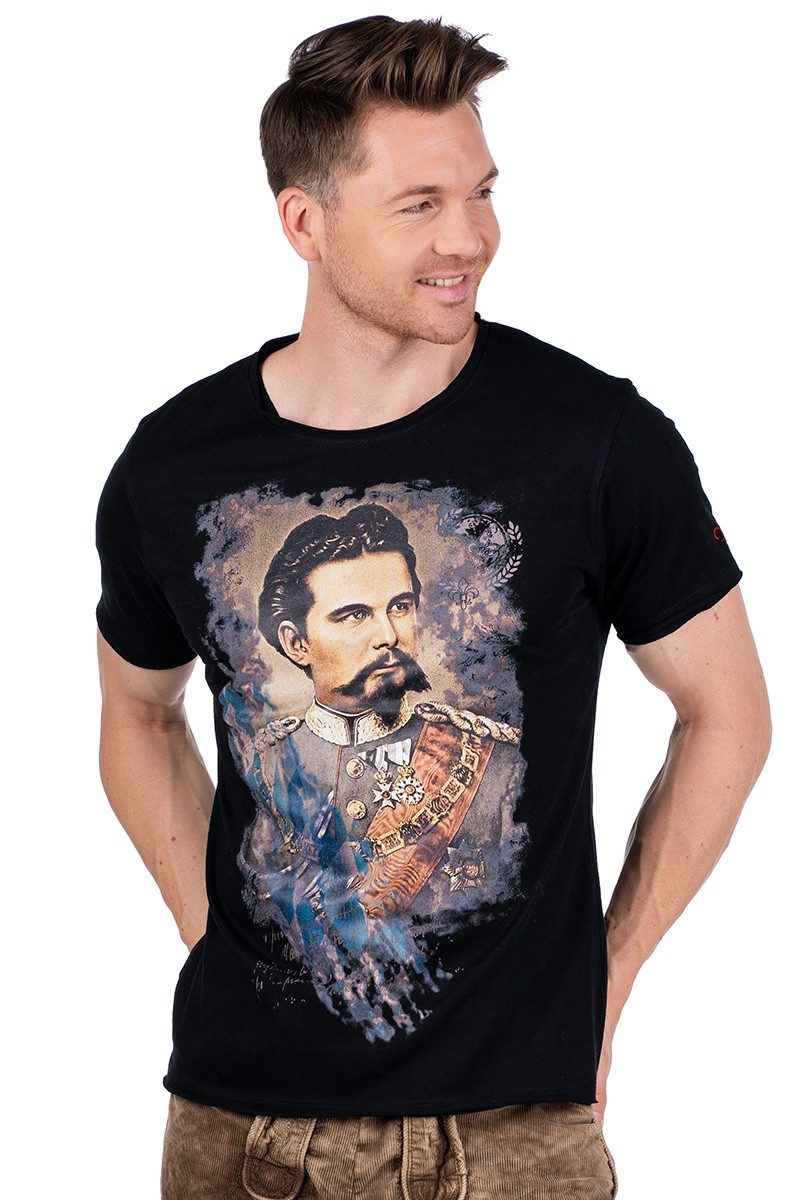Hangowear Trachtenshirt Trachtenshirt Herren - WIGGERL - schwarz