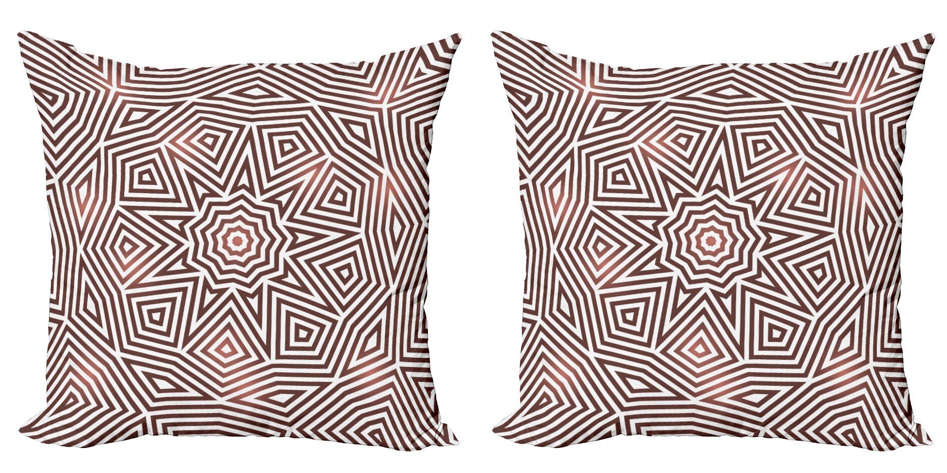 Abakuhaus (2 Accent Modern Digitaldruck, Celtic Boho Stück), Kissenbezüge Geometrisch Barock Doppelseitiger
