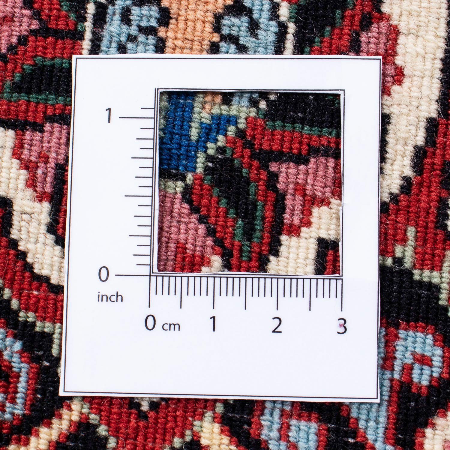 Orientteppich Perser - Bidjar mit - Einzelstück x mm, Wohnzimmer, Höhe: cm - dunkelrot, 295 15 253 morgenland, rechteckig, Zertifikat Handgeknüpft