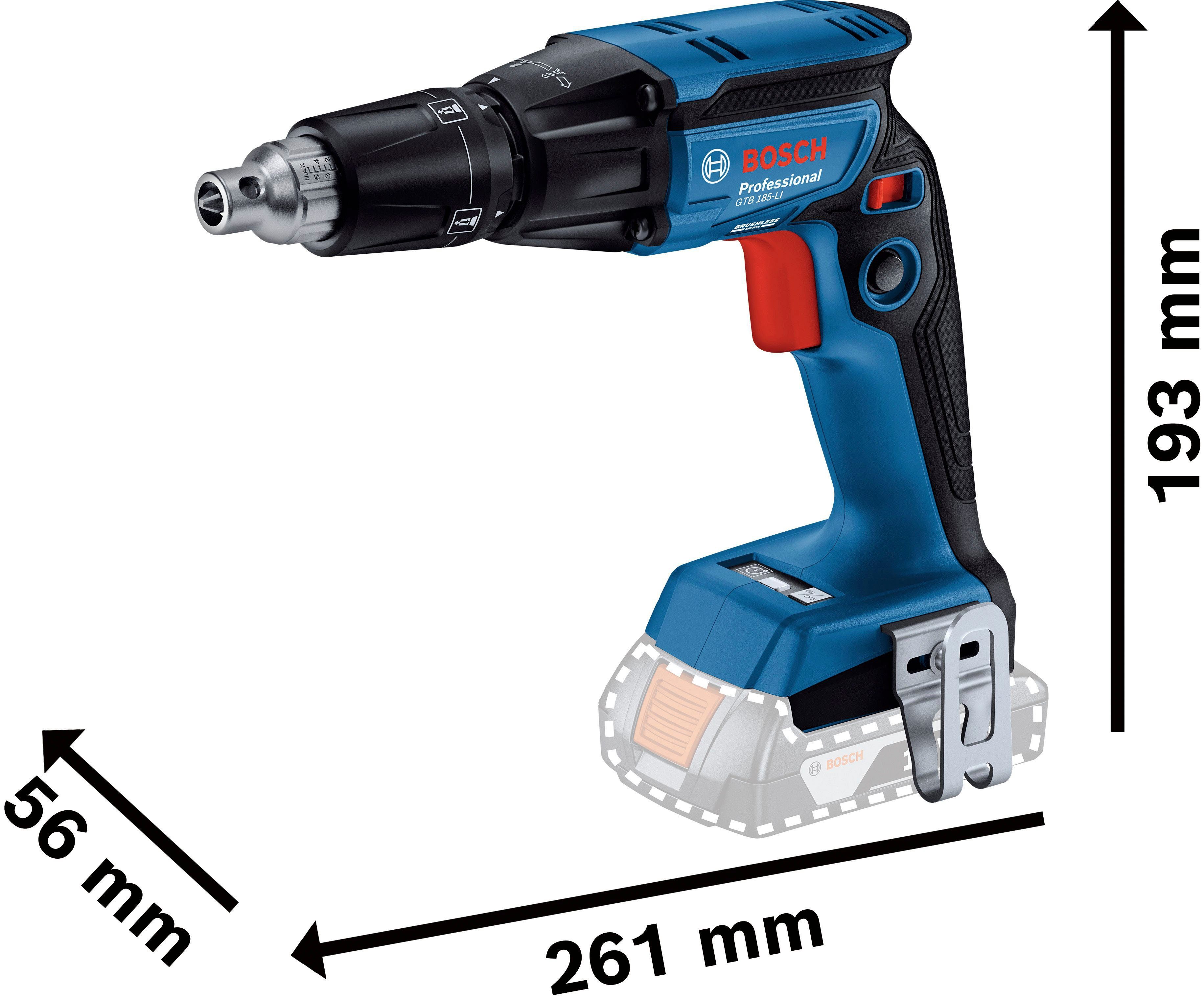 Bosch Professional GTB 18V-45 (solo;, Akku-Trockenbauschrauber ohne Ladegerät 6 Nm, (Set), Akku, ohne