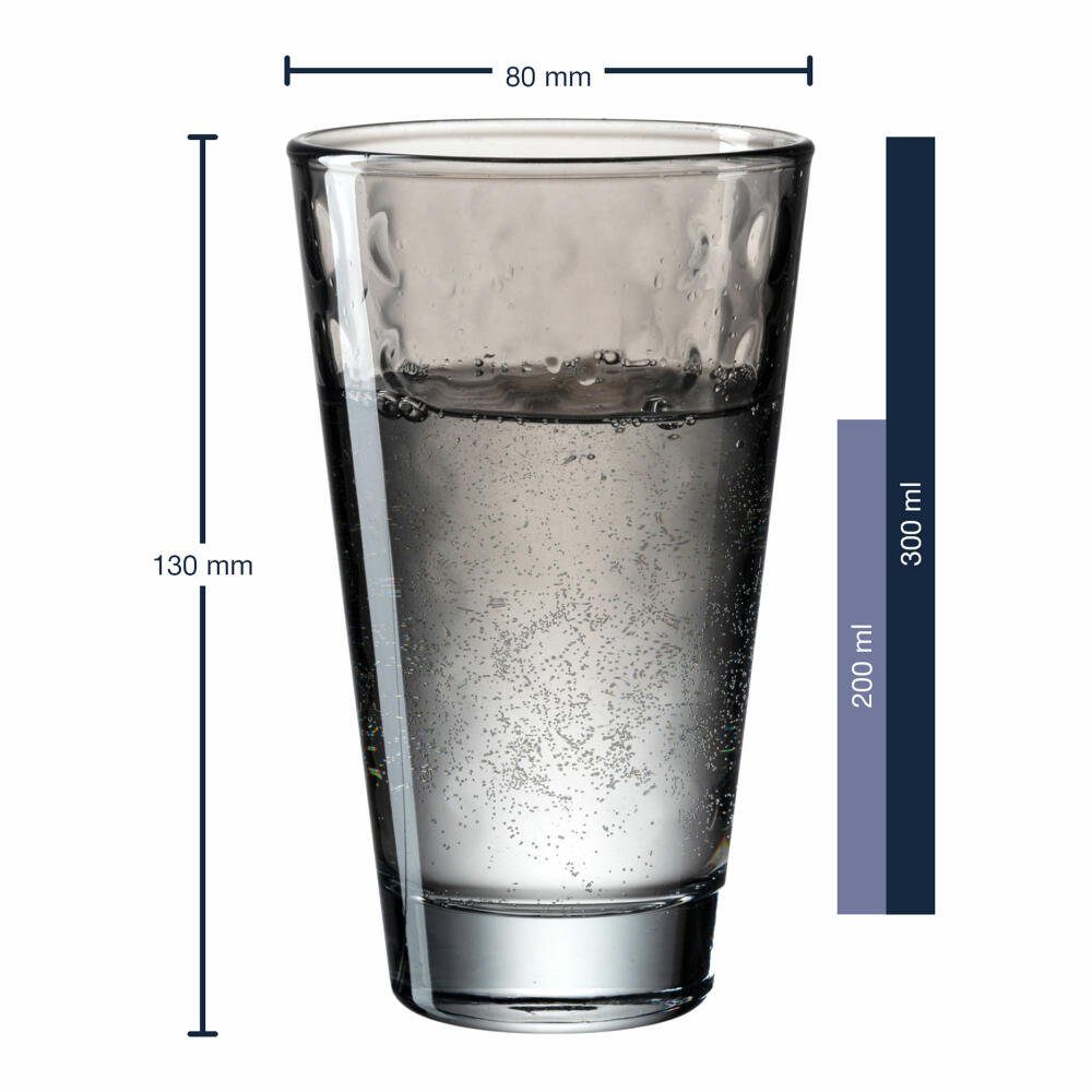 LEONARDO Glas Optic grau 300 ml, Glas
