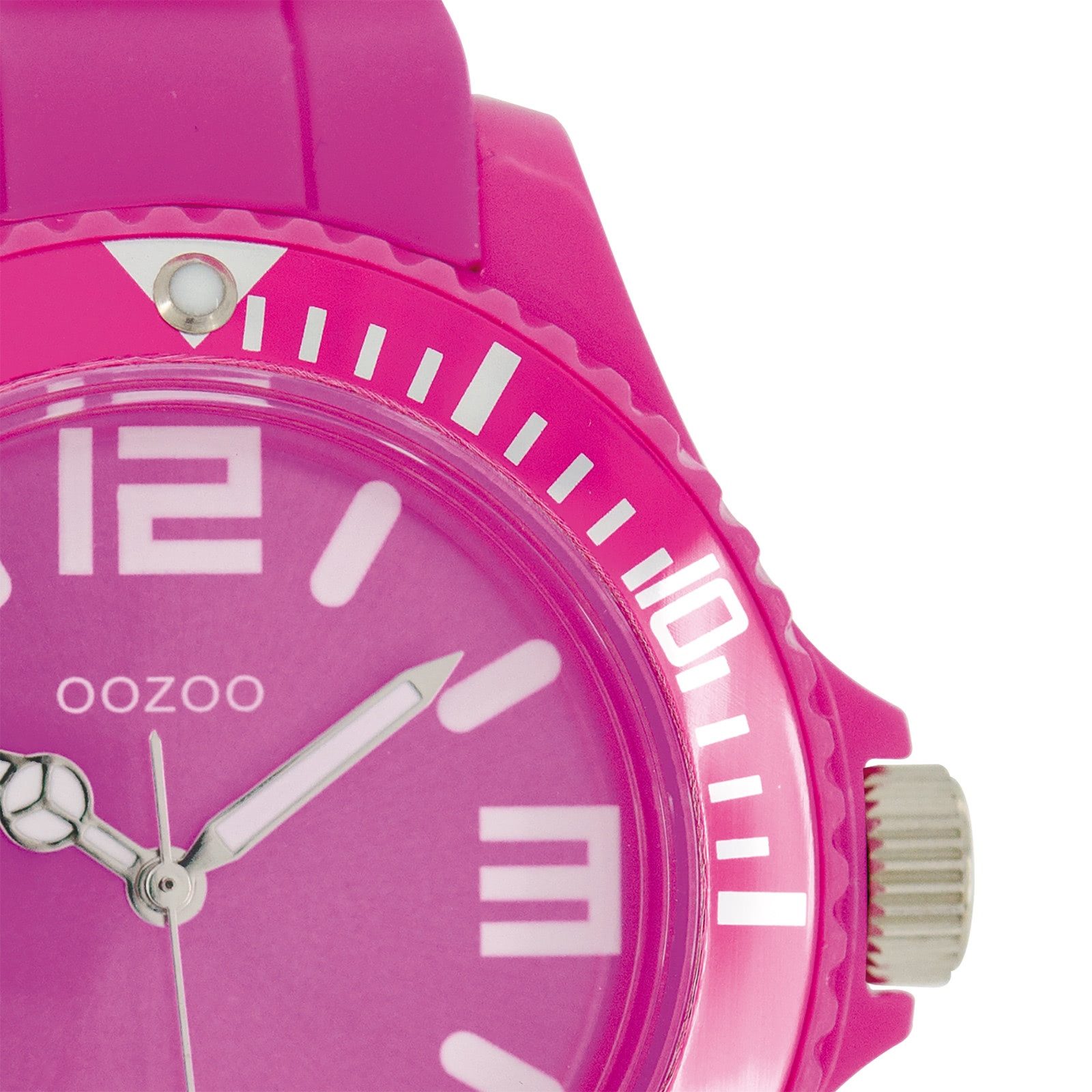 OOZOO Quarzuhr Oozoo Unisex Armbanduhr Vintage Series, (Analoguhr), Damen, Herrenuhr rund, groß (ca. 43mm) Silikonarmband pink