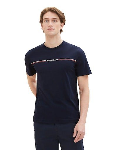 TOM TAILOR T-Shirt mit Logofrontprint blue sky captain