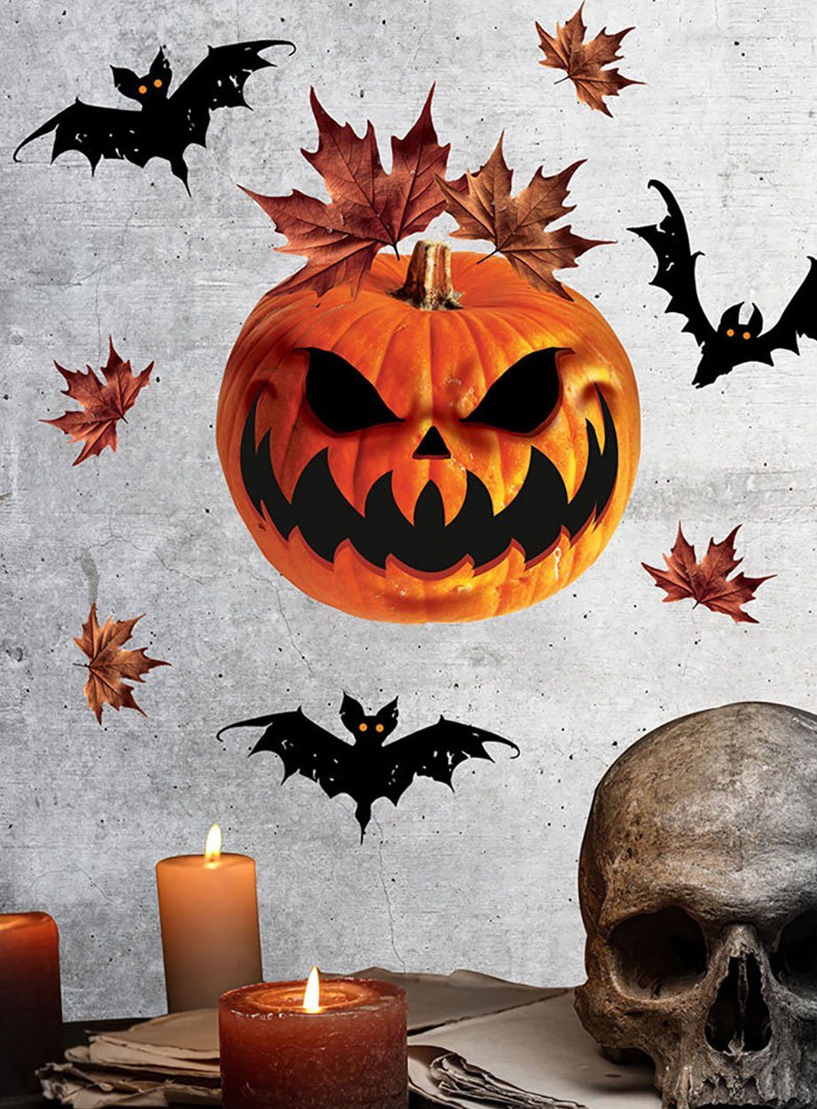 Metamorph Dekoobjekt Schnitzkürbis – Deko-Aufkleber - Halloween deko, Halloween deko