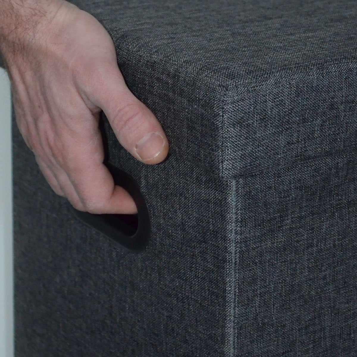 DuneDesign Wäschekorb mit Deckel - 70L Wäschetruhe in Leinenoptik - 50x28x50 Wäschesammler, Wäschebox Faltbar - Wäsche Aufbewahrungskorb für Schlafzimmer & Bad