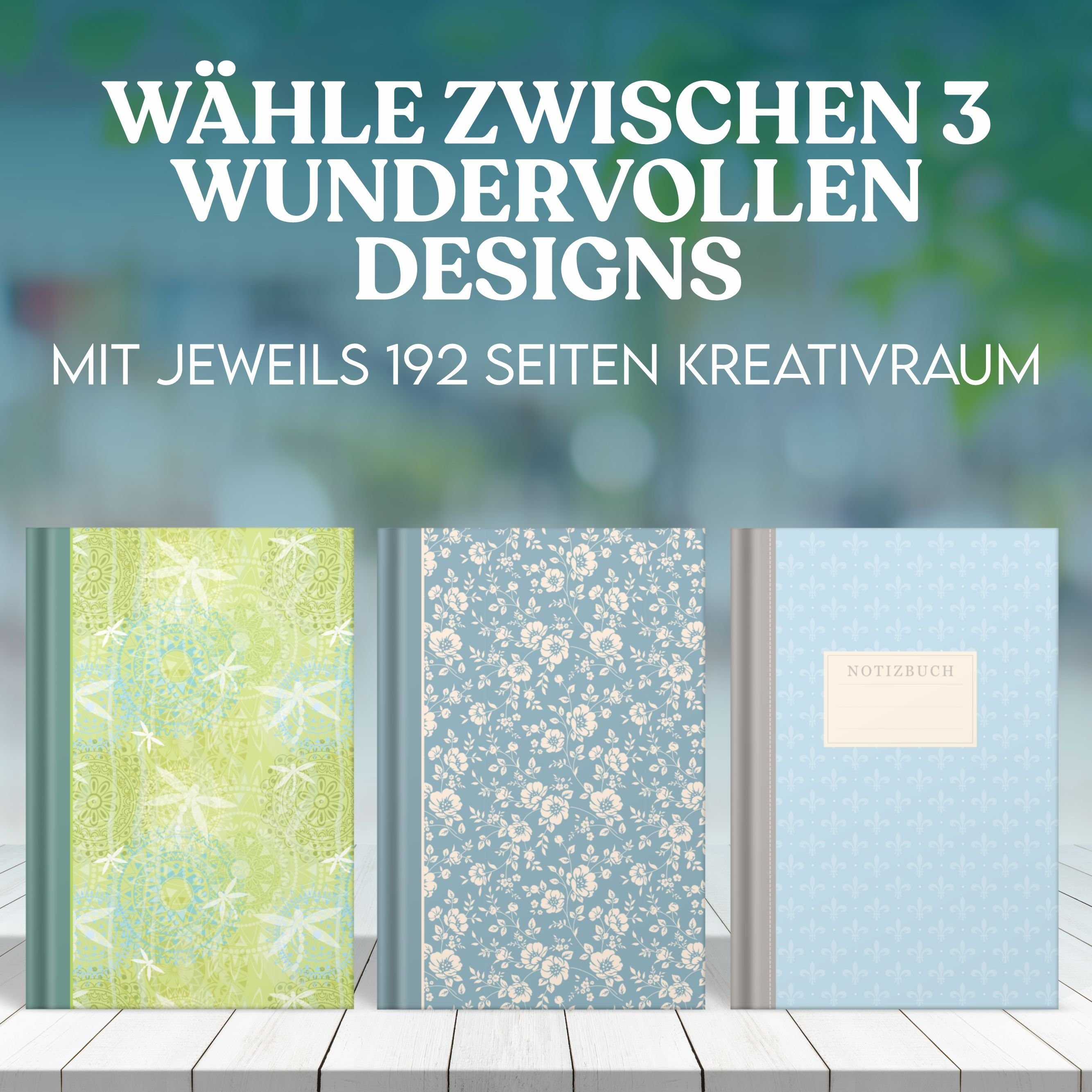 LifeDesign Notizbuch "Libelle" DIN A5 Skizzenbuch, Hardcover, Fadenbindung, edles Papier, FSC- & EU-Ecolabel zertifizert – Bild 5 von 5