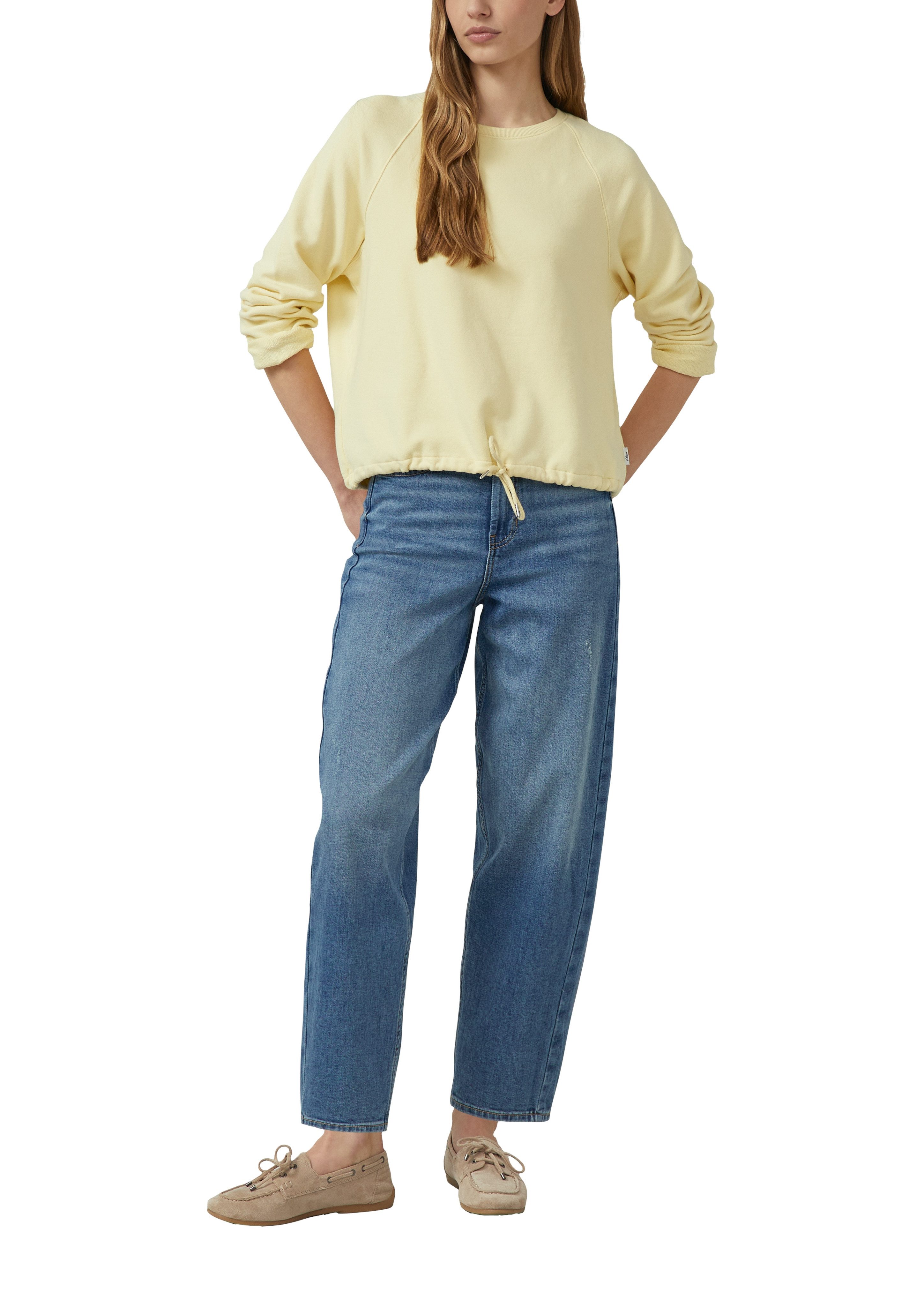 s.Oliver Sweater mit Bindeband am Saum günstig online kaufen