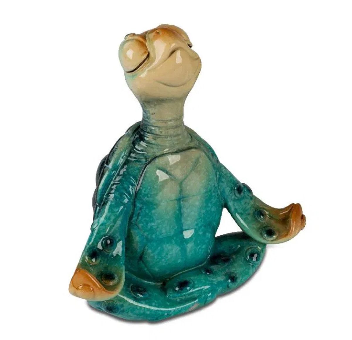 formano Dekofigur Schildkröte Harry Yoga Meditation blau 11 cm - Kunststein - glänzend (1 St)
