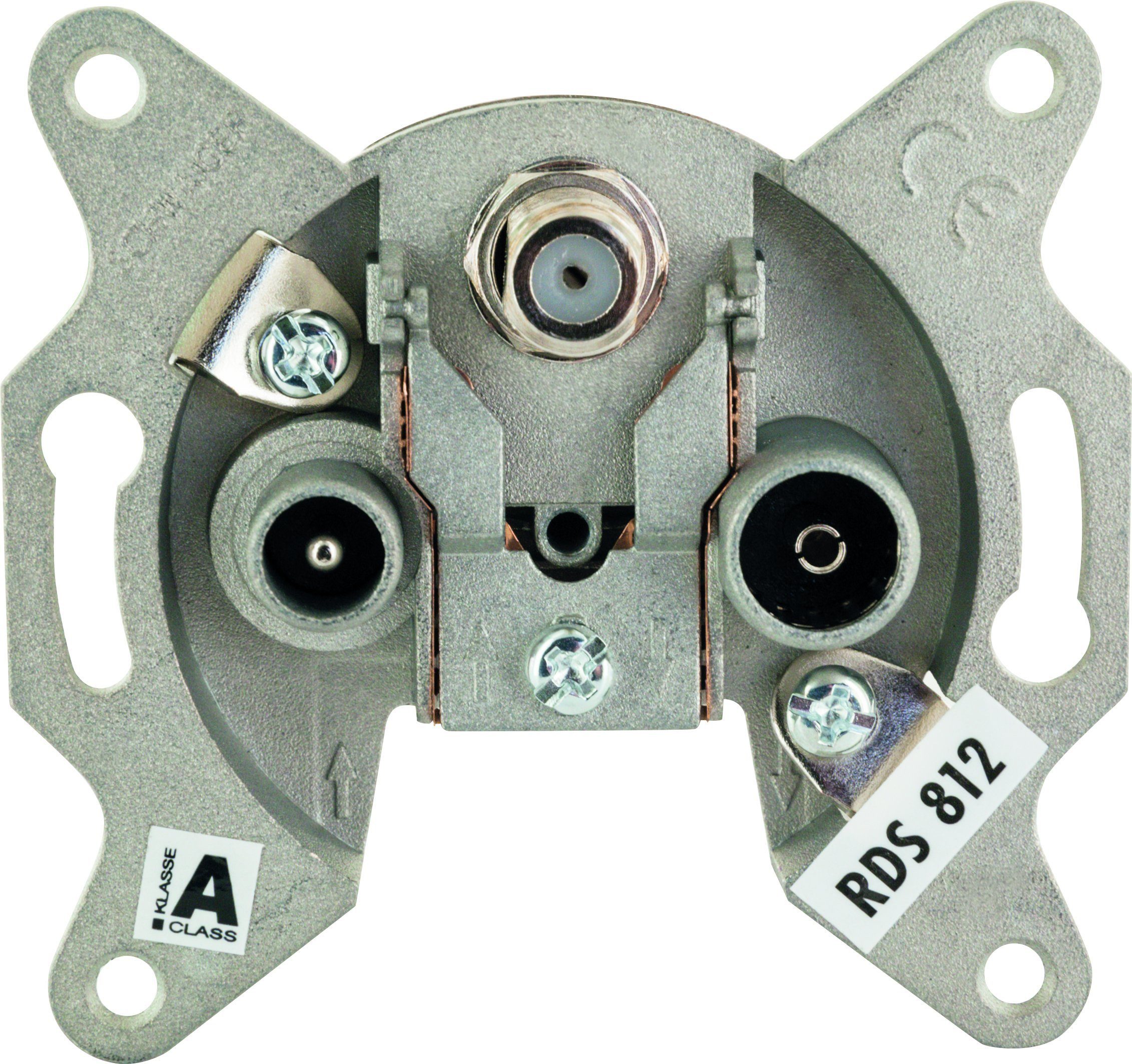 Schwaiger Antennensteckdose RDS812 531, für Breitbandkabelanlagen, schraublose Innenleiterbefestigung