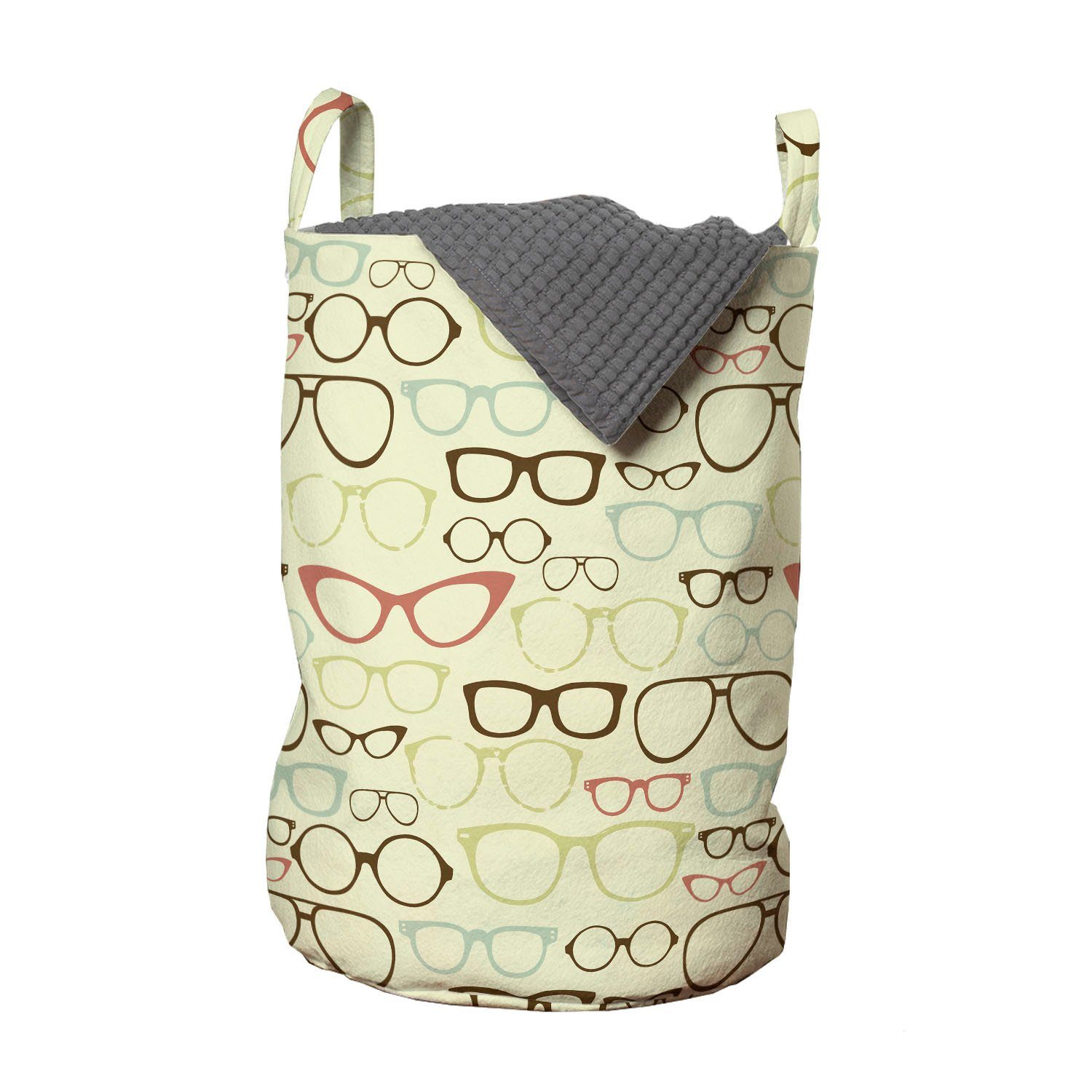 Abakuhaus Wäschesäckchen Wäschekorb mit Griffen Kordelzugverschluss für Waschsalons, Sonnenbrille Eye Zubehör Pattern