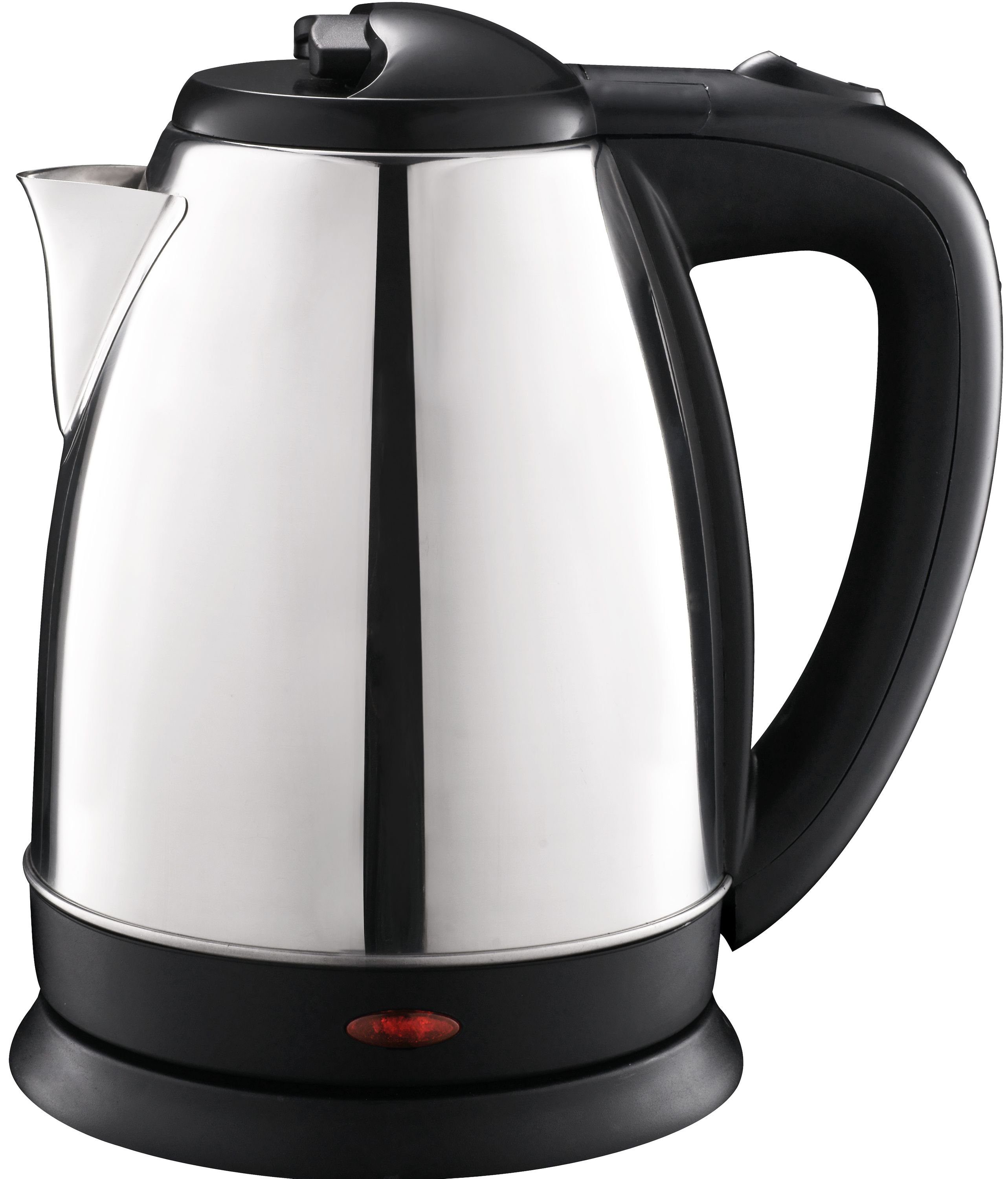 B&S Wasserkocher Wasserkocher Edelstahl 1,8 L - 1850 Watt - 360 Grad Drehung, 1.8 l