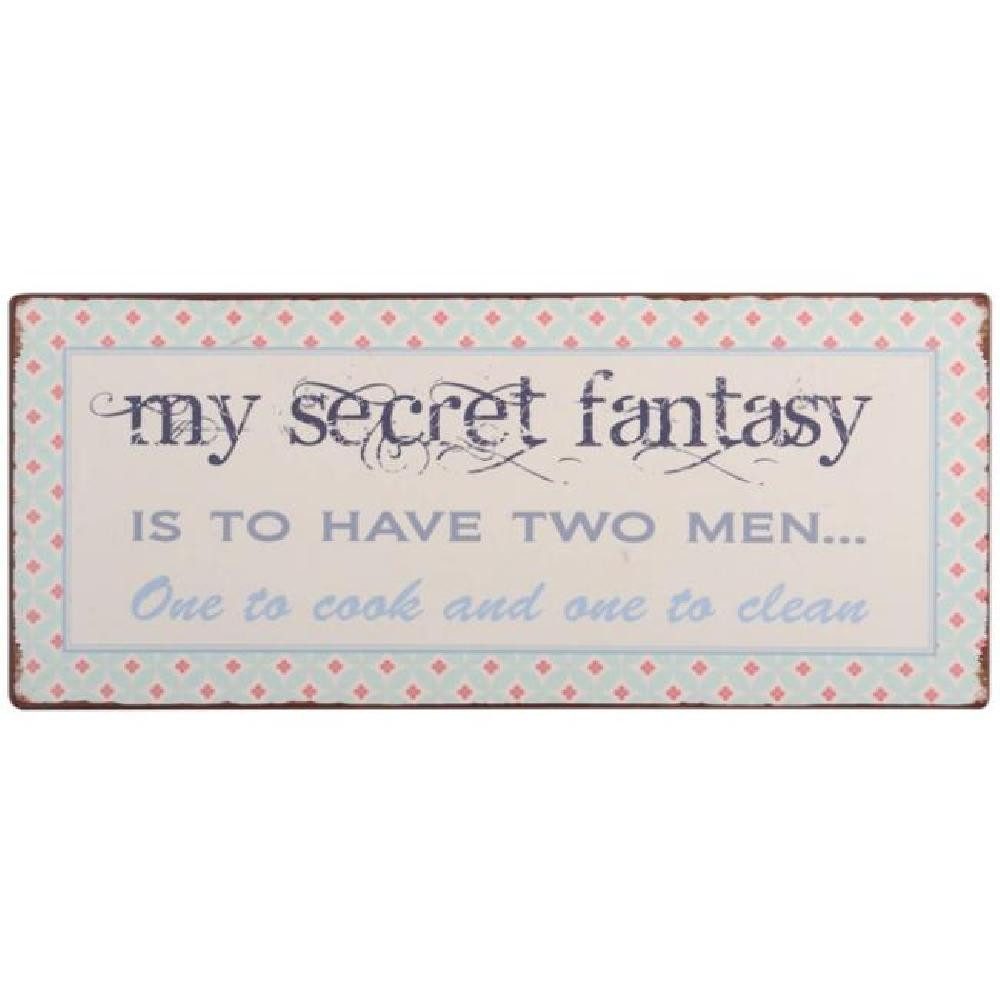 Wanddekoobjekt Ib Laursen Metallschild My Secret Fantasy