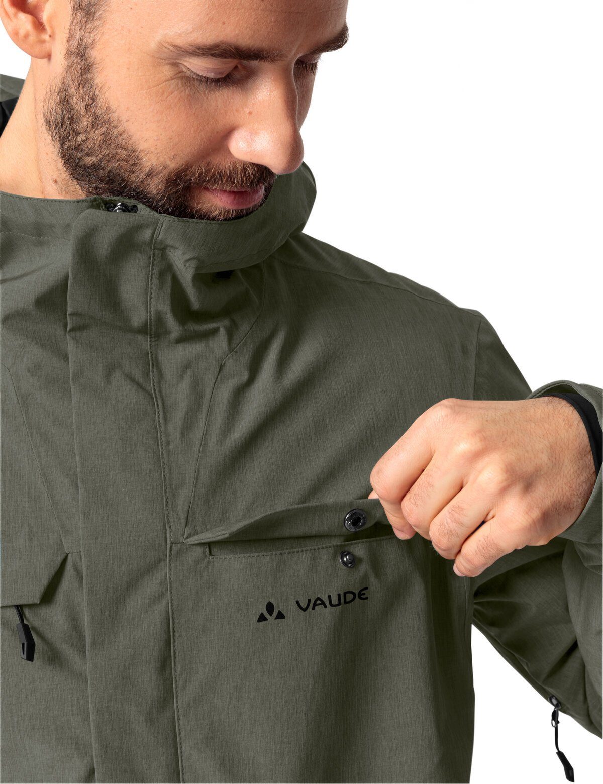 Klimaneutral khaki Men's VAUDE Yaras Jacket Rain Warm Outdoorjacke kompensiert (1-St)