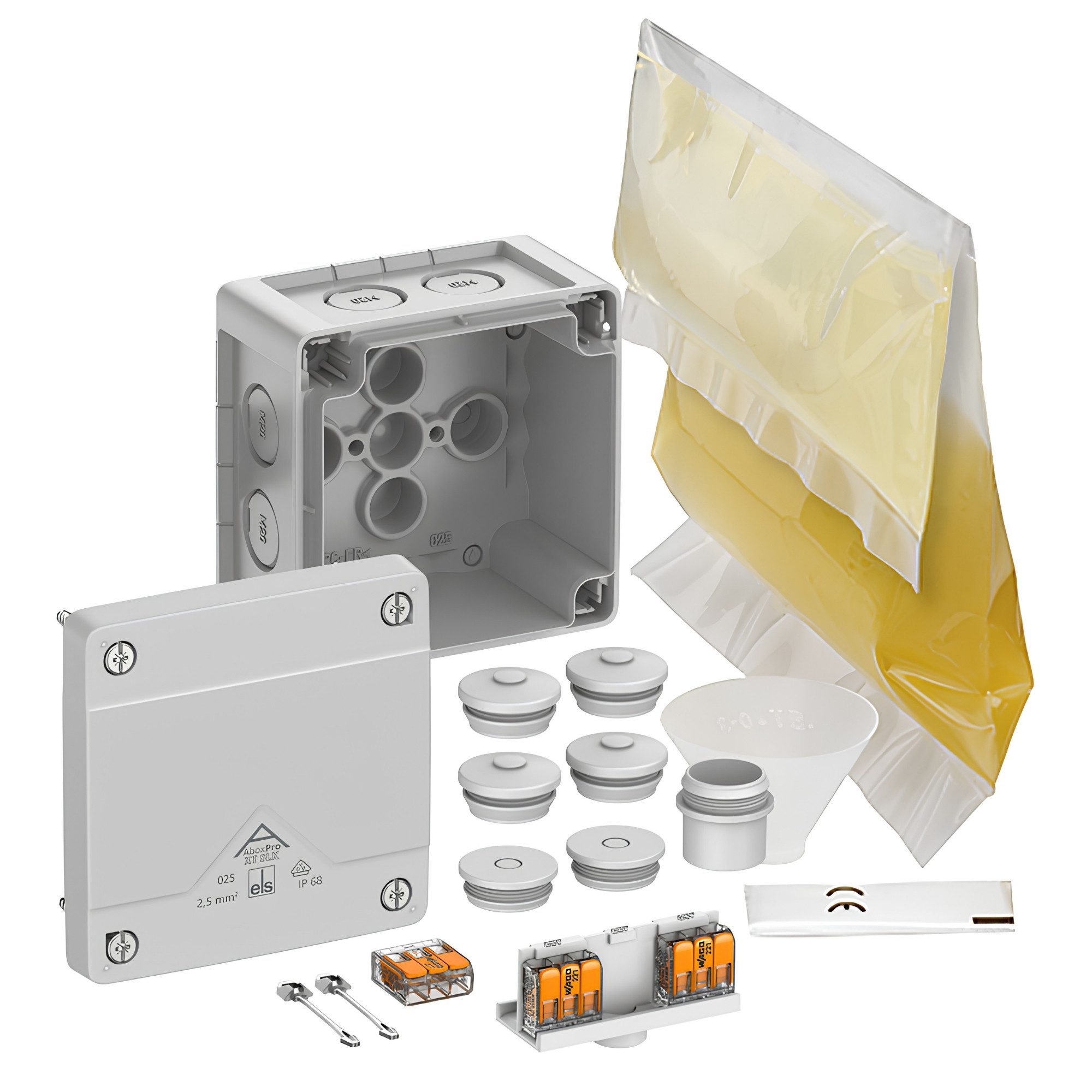 SPELSBERG Verteilerbox Abox Pro XT SLK, Outdoorinstallation, witterungsgeschützt, zum Vergießen, IP68