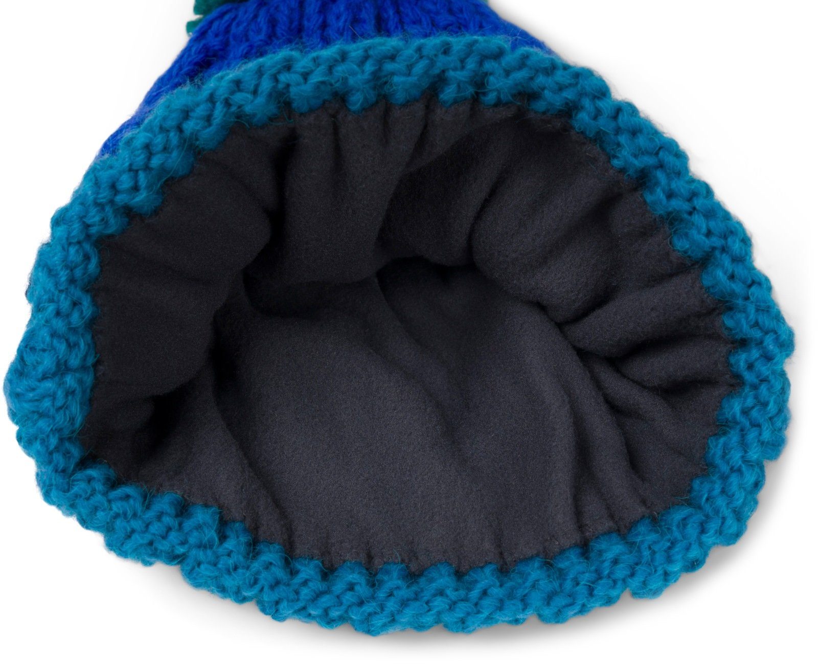 styleBREAKER Strickmütze Kinder Strick Bommelmütze Zopfmuster (1-St)