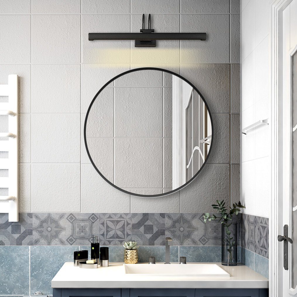 duschspa mit 40-80 Rahmen Wandspiegel Schwarz Spiegel cm Badspiegel HD,