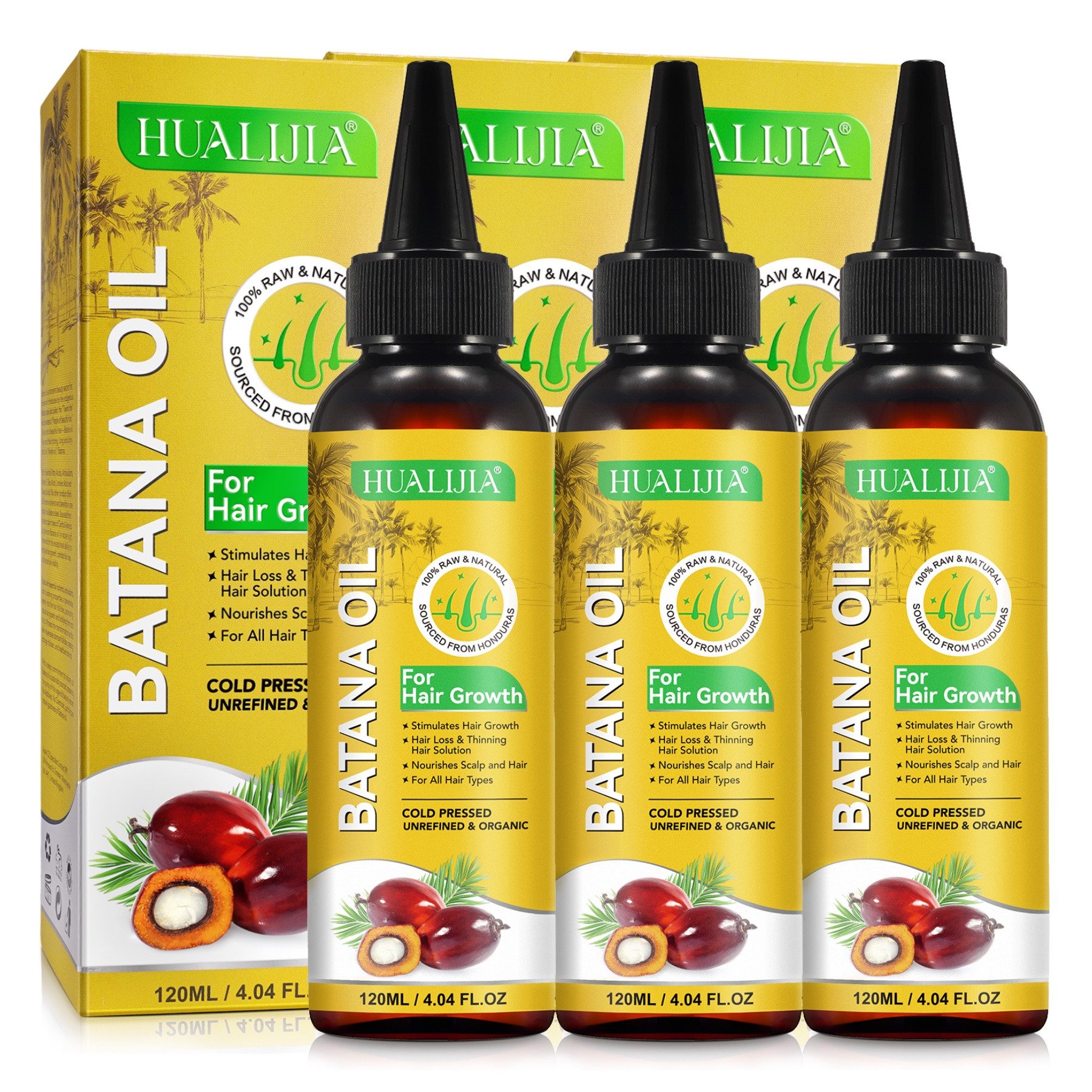 P-Beauty Cosmetic Accessories Haaröl Batana Öl Haaröl für Haare Haarwachstum Haarpflege Wimpern Augenbrauen, 3-tlg., Haaröl, Haarpflege, Batana Öl