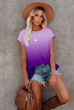 BlauWave Kurzarmshirt Damen Casual T-Shirt Kurzarm Sommer Tops (1-tlg., Lose Oberteile Rundhals Basic Bluse mit Tasche) Geeignet für tägliche Reisen