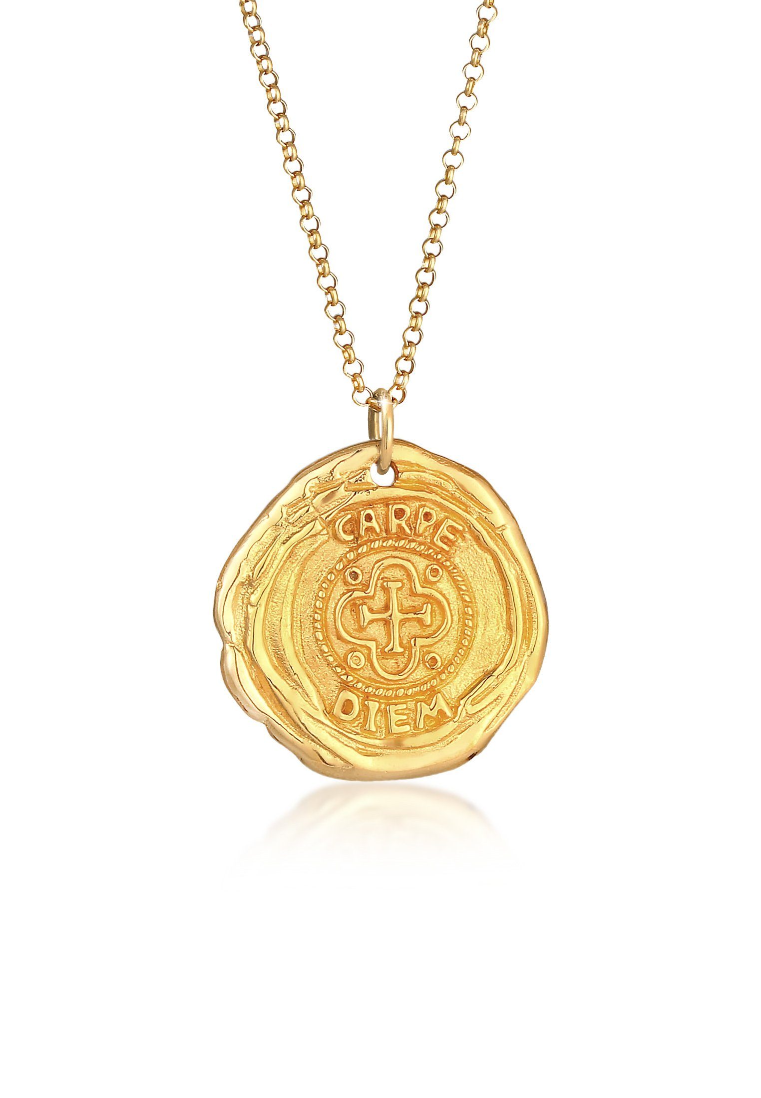 Lange Kette Herren Antike Münze Coin Kreuz 925 Silber