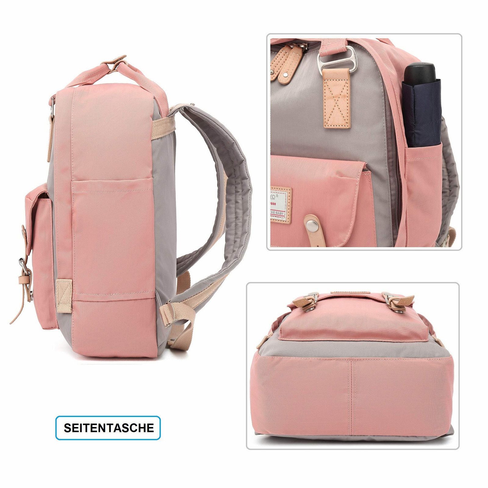 TAN.TOMI Schulrucksack Rucksack für Schule, Arbeit und Freizeit. Tagesrucksack für Teenager, Daypack Rucksack Damen Herren- Anti Diebstahl Tasche – Bild 5 von 5