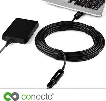 conecto conecto Premium Verlängerungskabel USB 3.1 (Gen.2) USB-A Stecker auf USB-Kabel, (1000 cm)