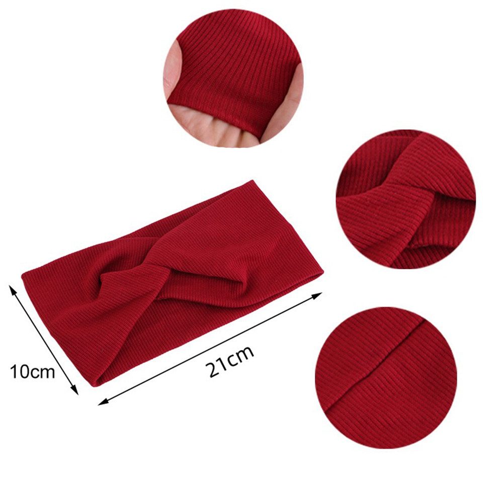 Zaewry Haargummi 6 Stück Boho Stirnbänder, Rutschfest Stirnband,Damen Haargummi, 6-tlg., für kurzes Haar, Yoga, Workout, Laufen, Sport