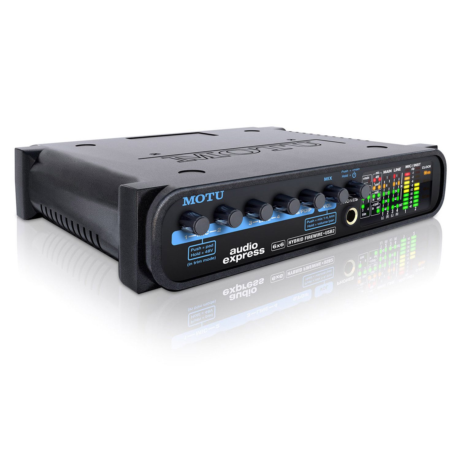 Motu-Audio Motu Audio-Interface Audio Express Hybrid Digitales Aufnahmegerät (6 x 6 Hybrid-Firewire/USB2-Schnittstelle)