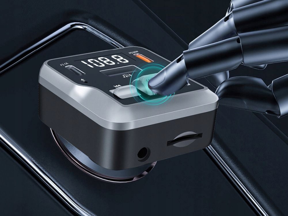 VERK GROUP FM Transmitter Bluetooth 5.3 USB-C KFZ Ladegerät 30W KFZ-Transmitter, Bluetooth 5.3, USB-C Power Delivery 30 W