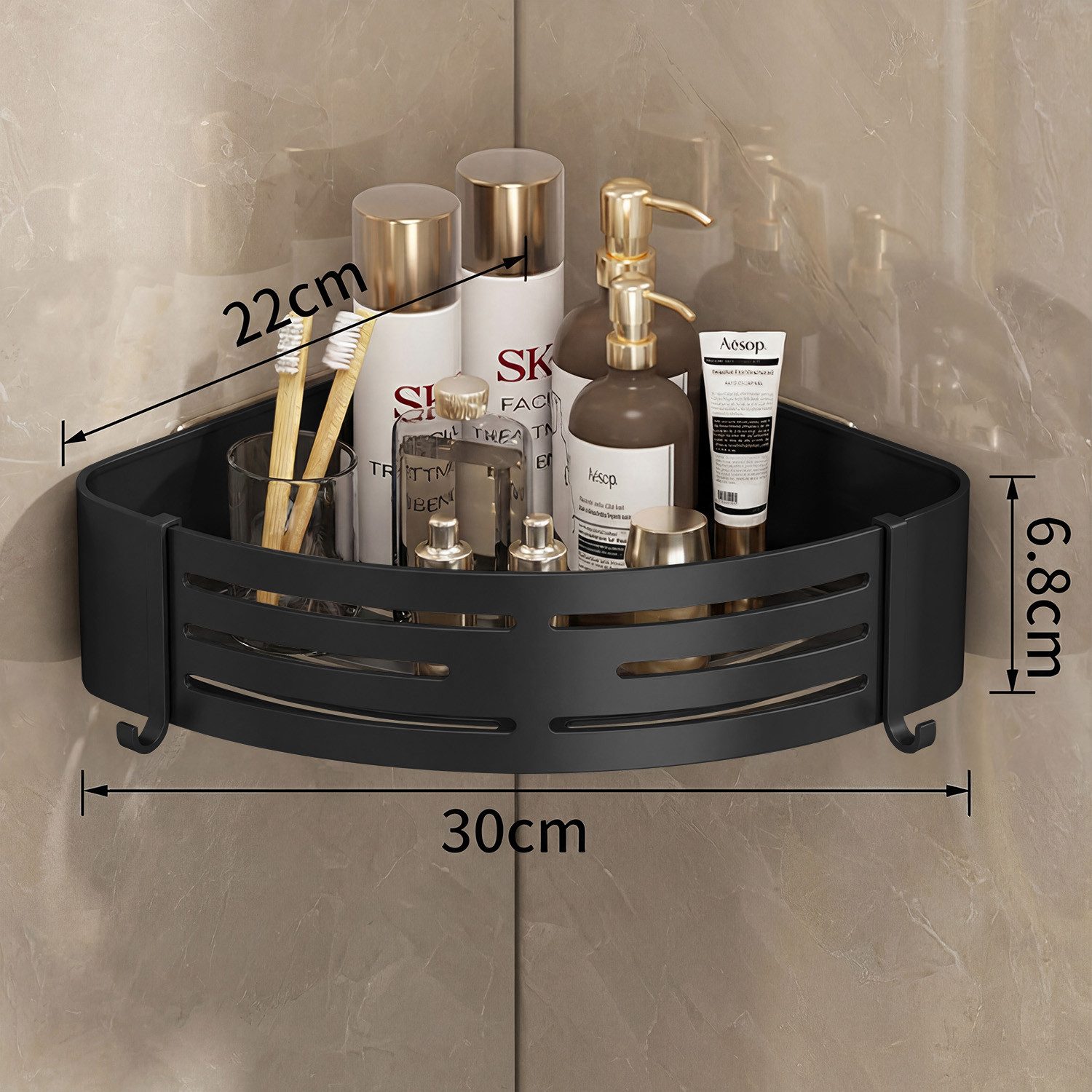ANYSUN Duschregal Duschablage ohne Bohren Badezimmer Organizer,Badregal Duschregal, 1-tlg., Duschkörbe für Bad Küche Toilette