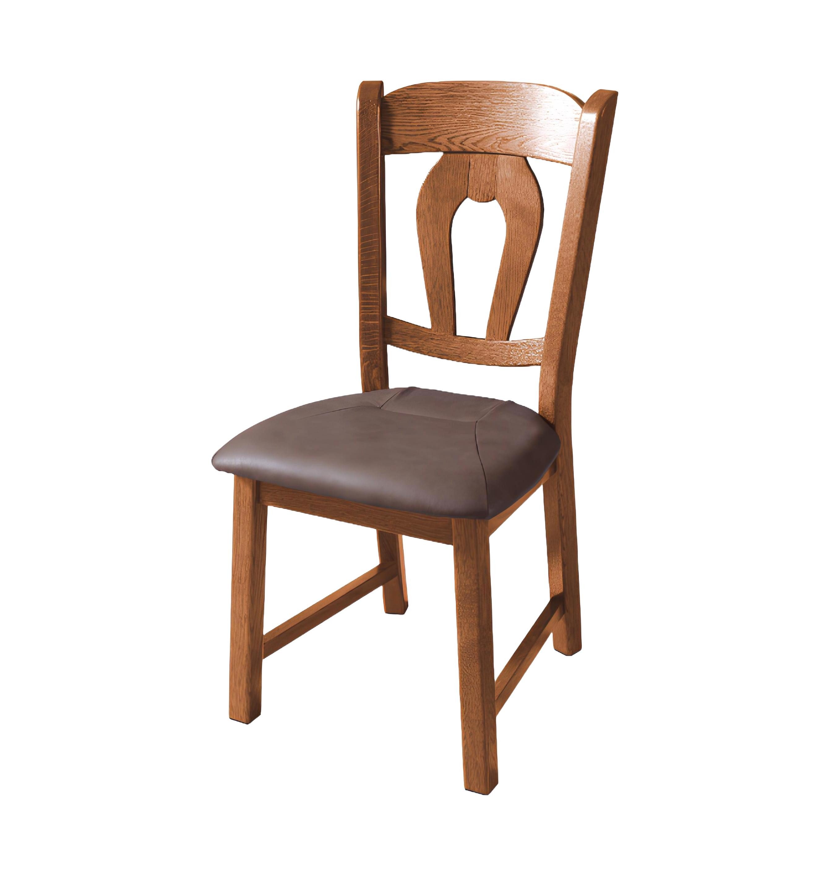 Xlmoebel Sitzgruppe Massivholz-Esszimmerstühle mit Lederpolsterung, robust und stilvoll, Hergestellt in Europa