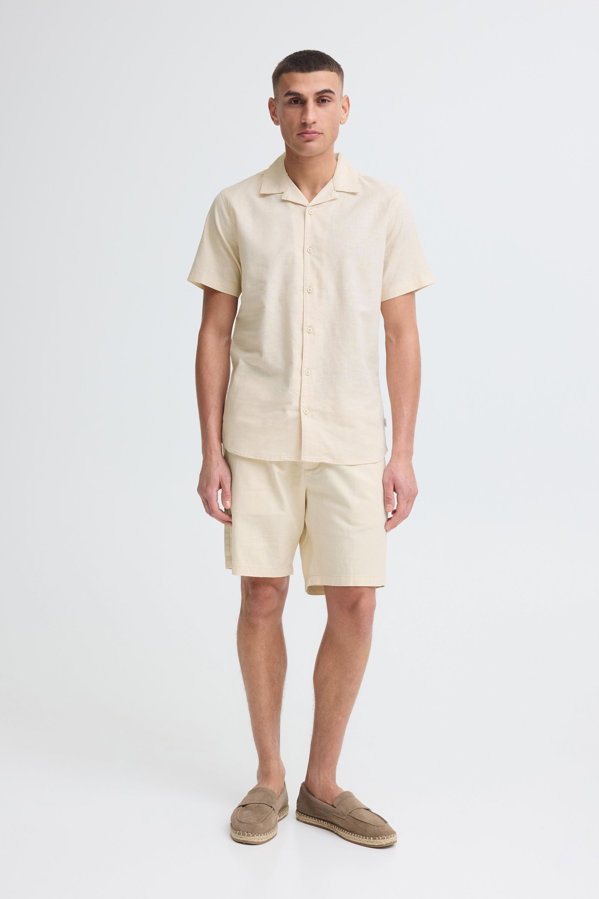 Indicode Leinenhose IDPassala Leinen-Mix Shorts im Chino-Look