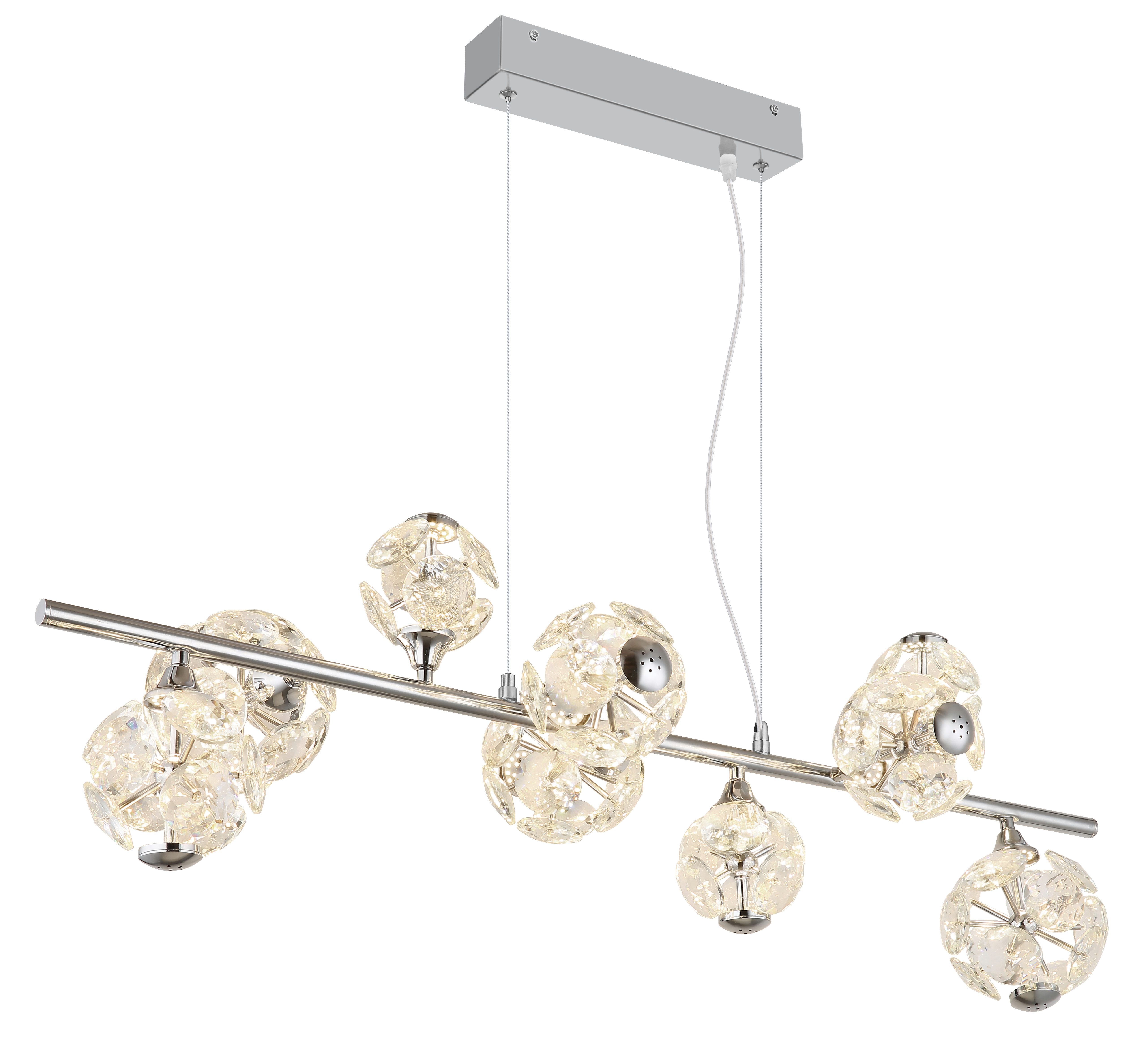 GLOBO LIGHTING Hängeleuchte VIRINA, LED fest integriert, Warmweiß, Hängelampe Esszimmer-Leuchte Esstischleuchte Wohnzimmer