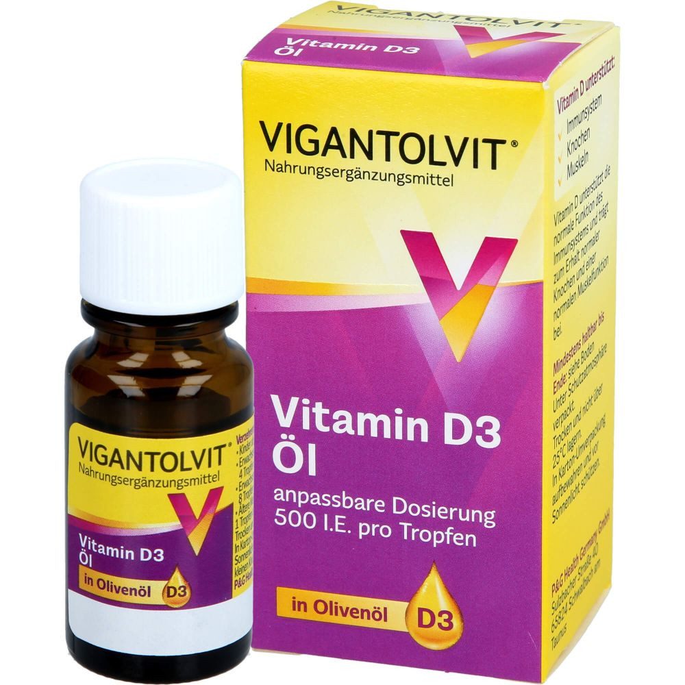 WICK Pharma - Zweigniederlassung der Procter & Gamble GmbH VIGANTOLVIT 500 I.E./Tropfen D3 Öl Tropfen, 10 ml