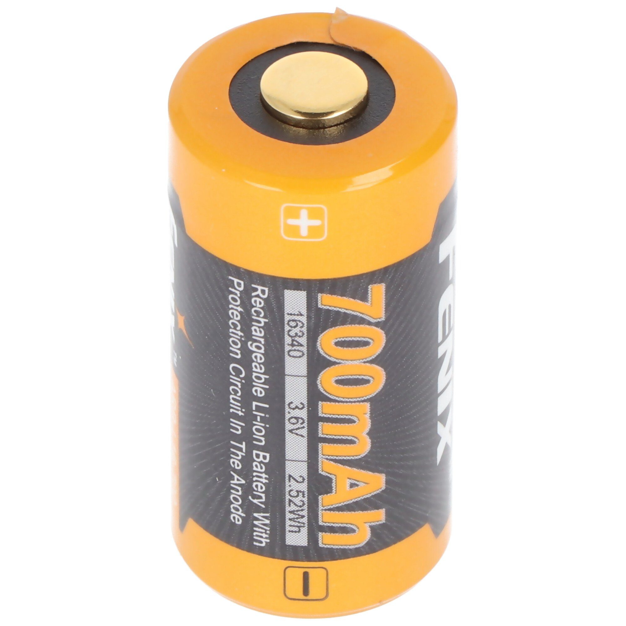 Fenix CR123 A Li-ion Batterie wiederaufladbar 3,6-3,7 Volt min.700mAh, typi Akku 700 mAh (3,7 V)