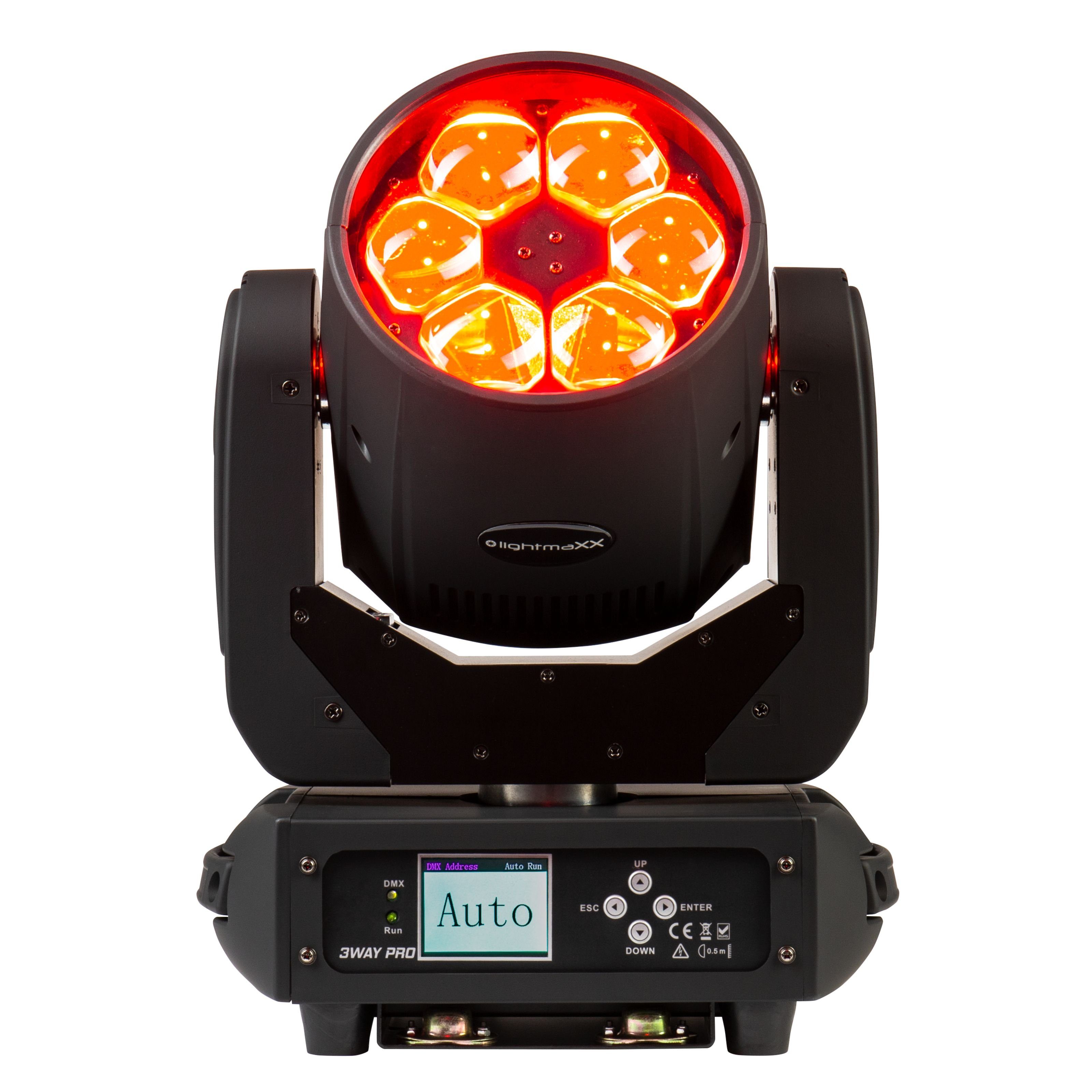 lightmaXX LED Scheinwerfer, LED Moving Head, RGBW, Motorisierter Zoom