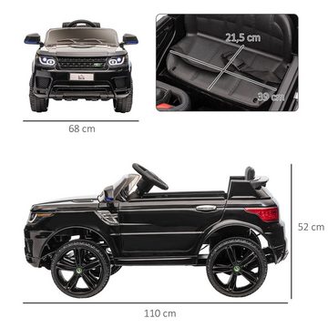 HOMCOM Elektro-Kinderauto Kinderfahrzeug, Kinder-SUV mit Sicherheitsgurt, Hupe, Scheinwerfer, Belastbarkeit 30 kg, (1-tlg), mit 2,4 G Fernbedienung, Musik