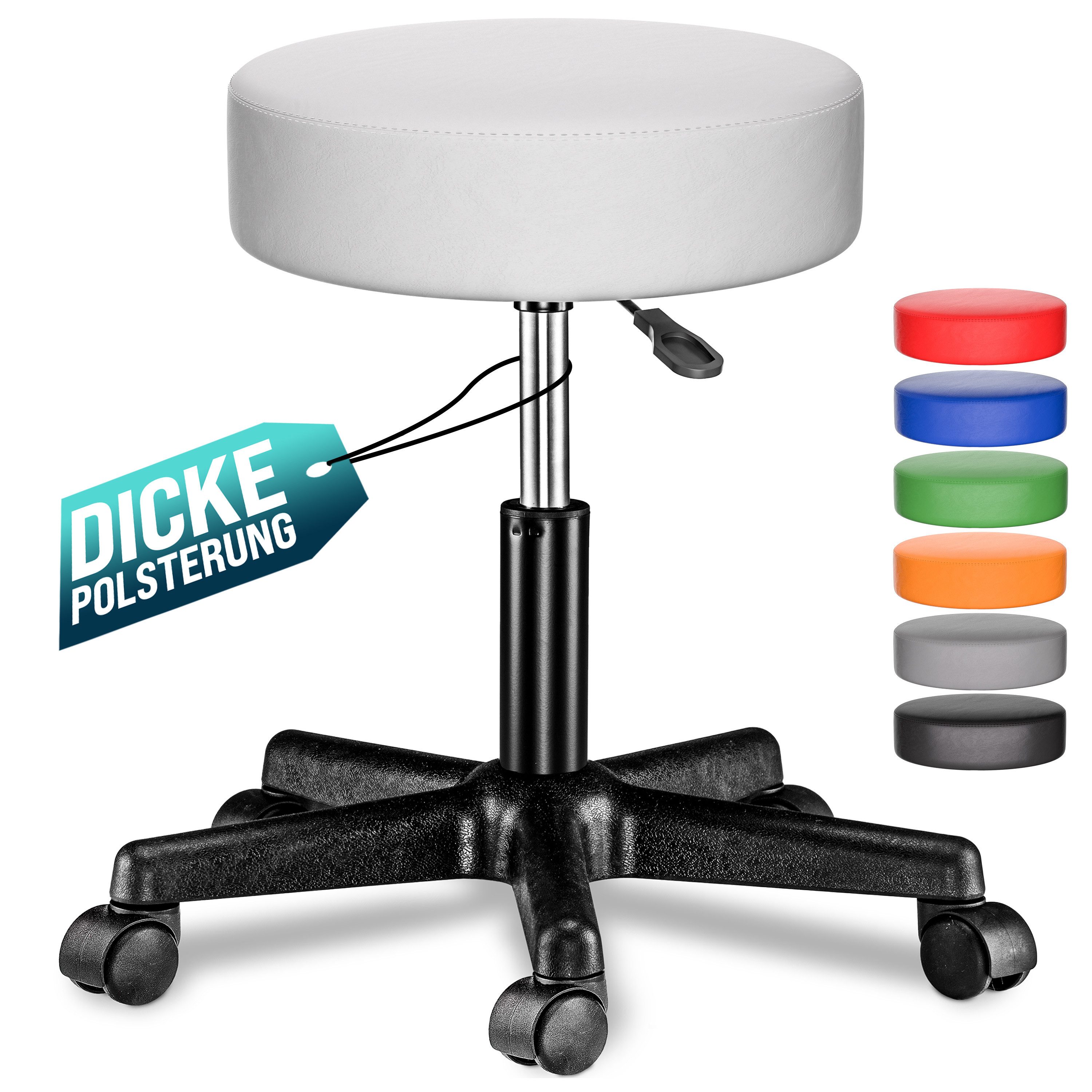 Casaria Drehhocker, Höhenverstellbar 10cm Polsterung 46-60cm günstig online kaufen