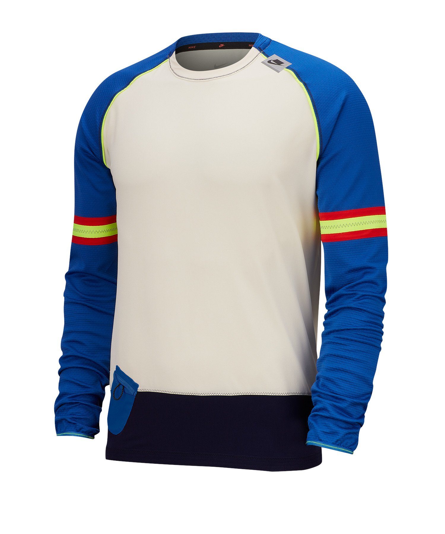 default Nike Long-Sleeve Lauftop Running Top weissblau T-Shirt langarm