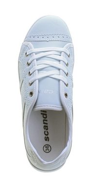 Scandi Damen Sneaker sportliche Halb Schuhe Slipper Slip-On Sneaker Blumenmuster, Frühjahr, Sommer