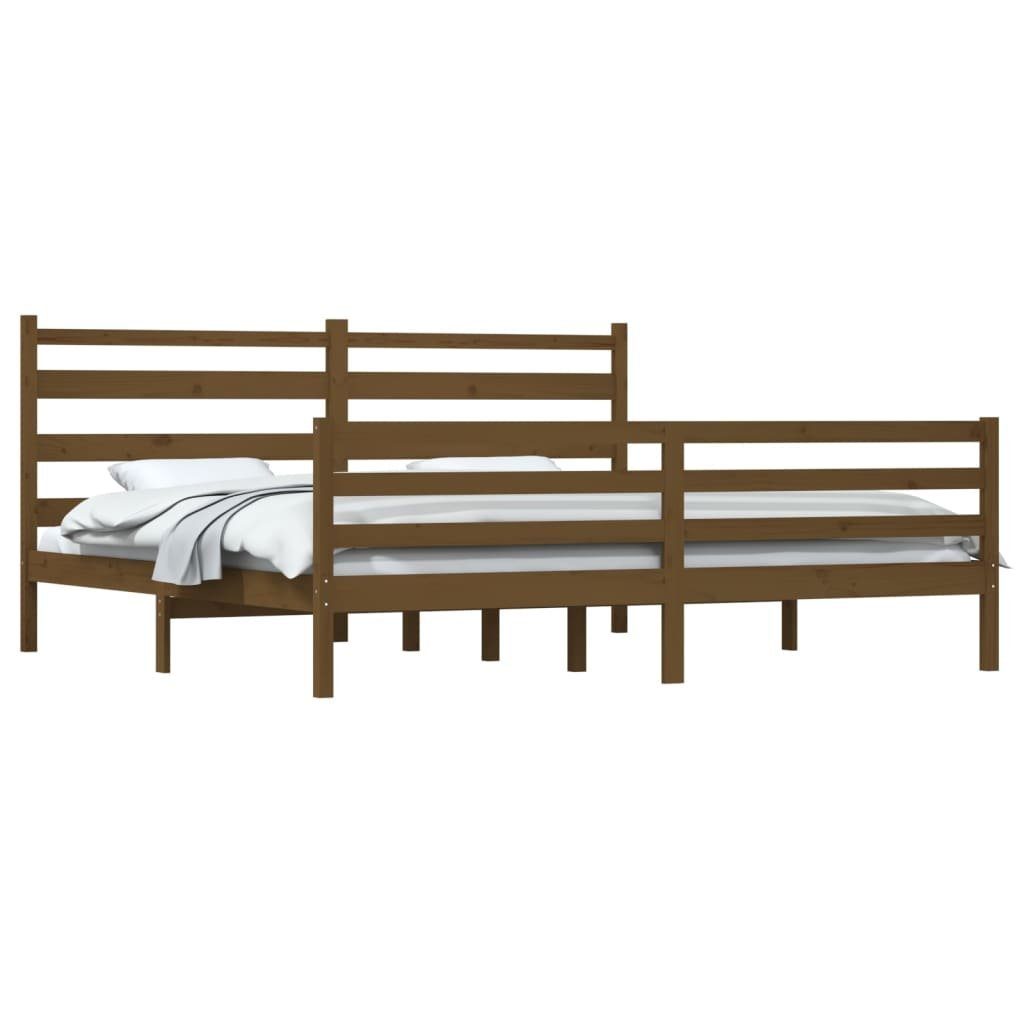 Vidaxl Massivholzbett Kiefer 200x200 Cm Honigbraun günstig online kaufen