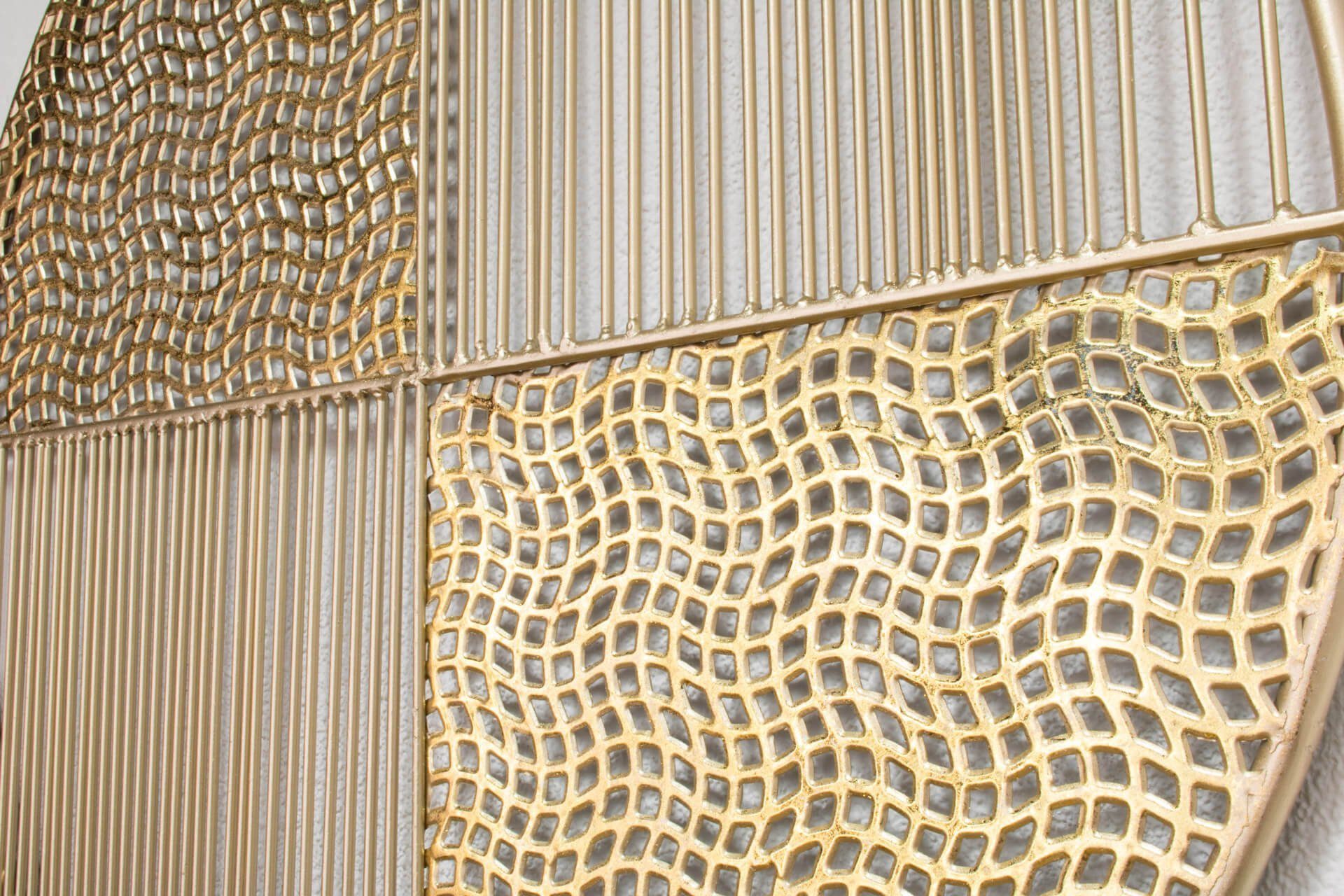 KUNSTLOFT Wanddekoobjekt Überkreuzte Sanduhren 60x80x2 handgefertigte Wanddeko cm, Metall