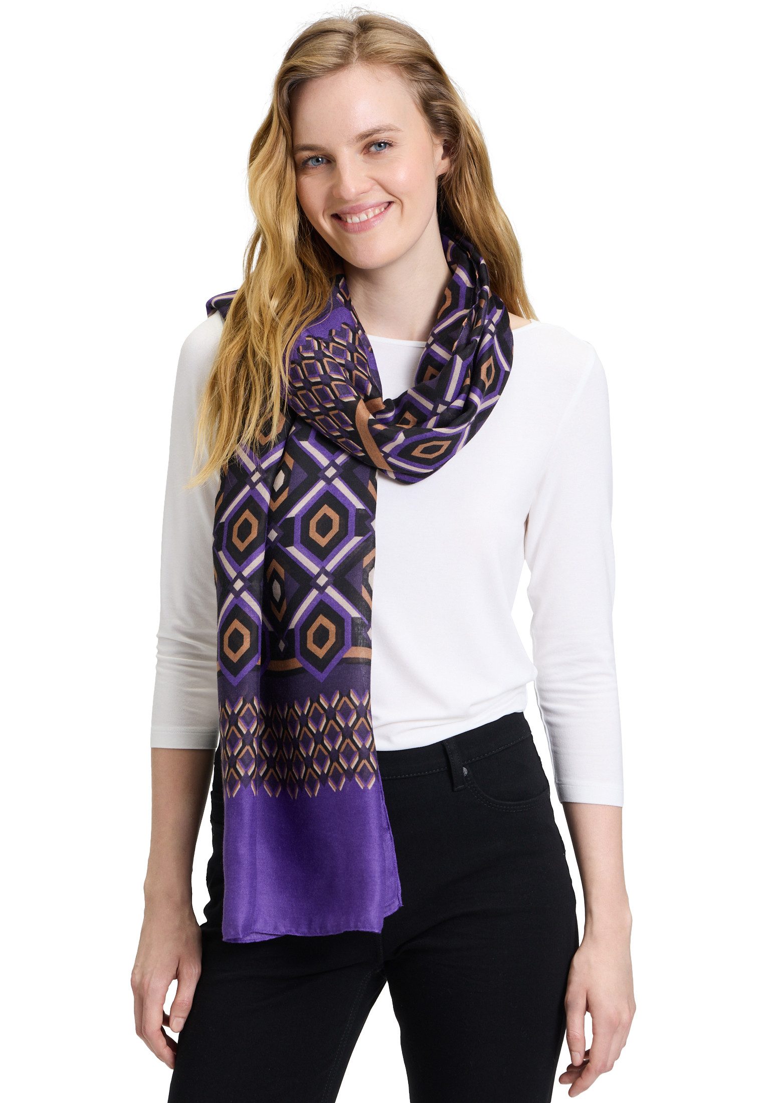 Betty Barclay Schal Damen Basic-Schal mit Aufdruck, Material