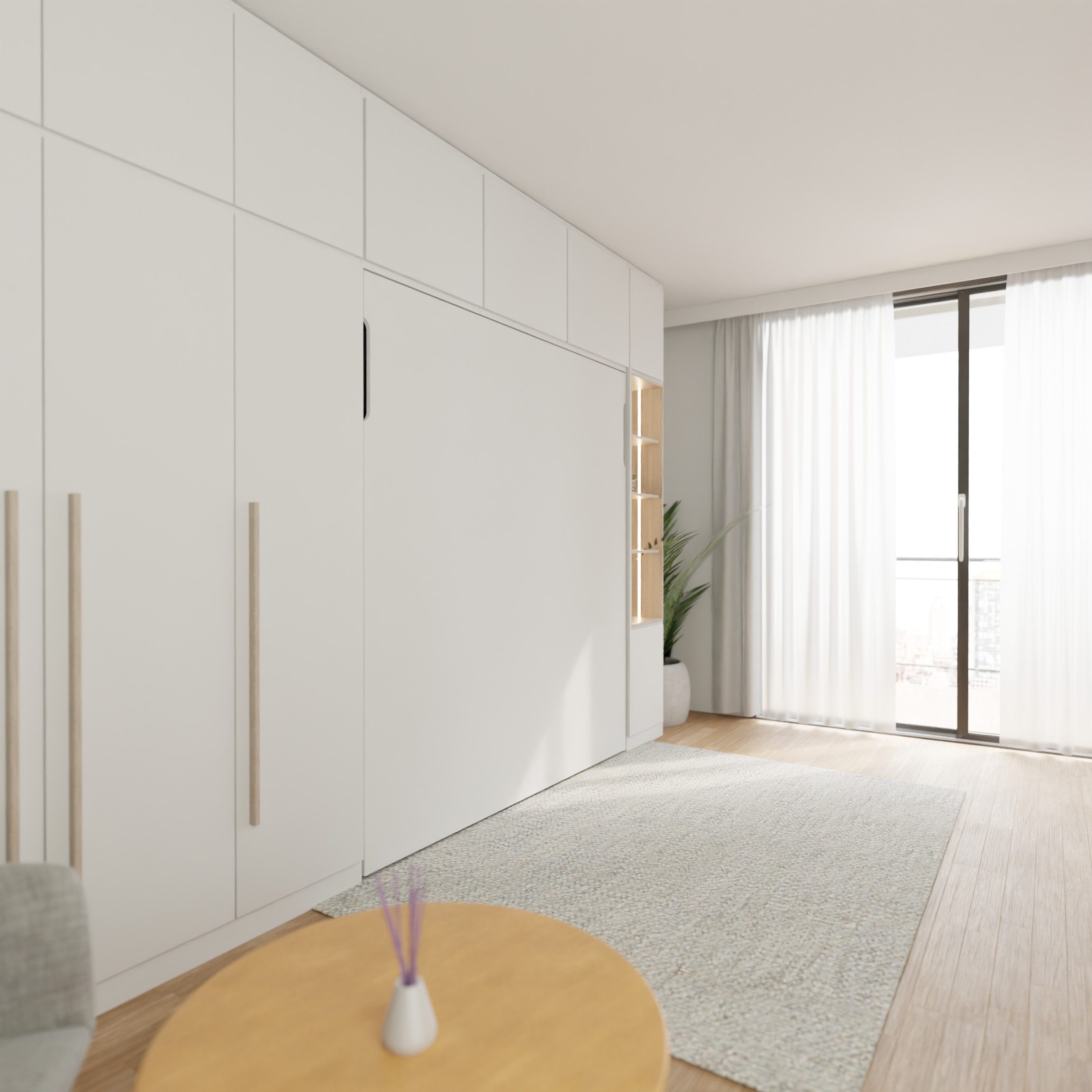 WallBedKing Schrankbett Morphy Schrankbett Integrated-Wandbett-Rahmen – Modulares - Vertical