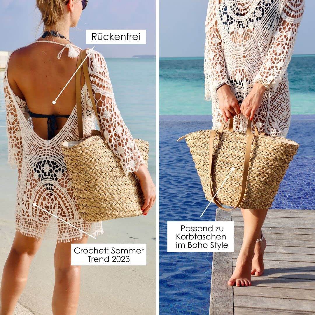 RWEUOQ Strandkleid Bikini-Cover-ups, locker sitzende Strandbekleidung günstig online kaufen